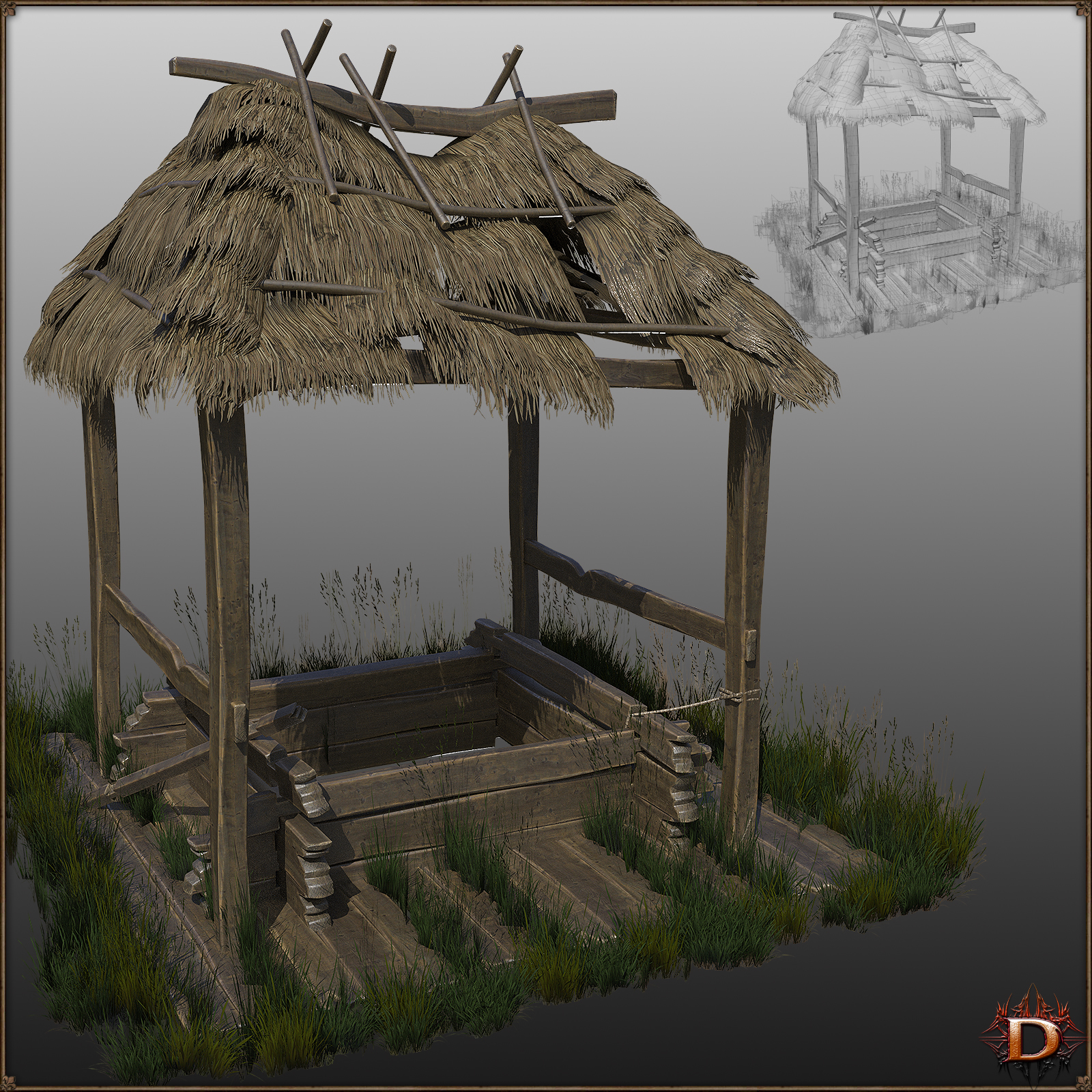 Medieval Small Village Objects Set by N/A