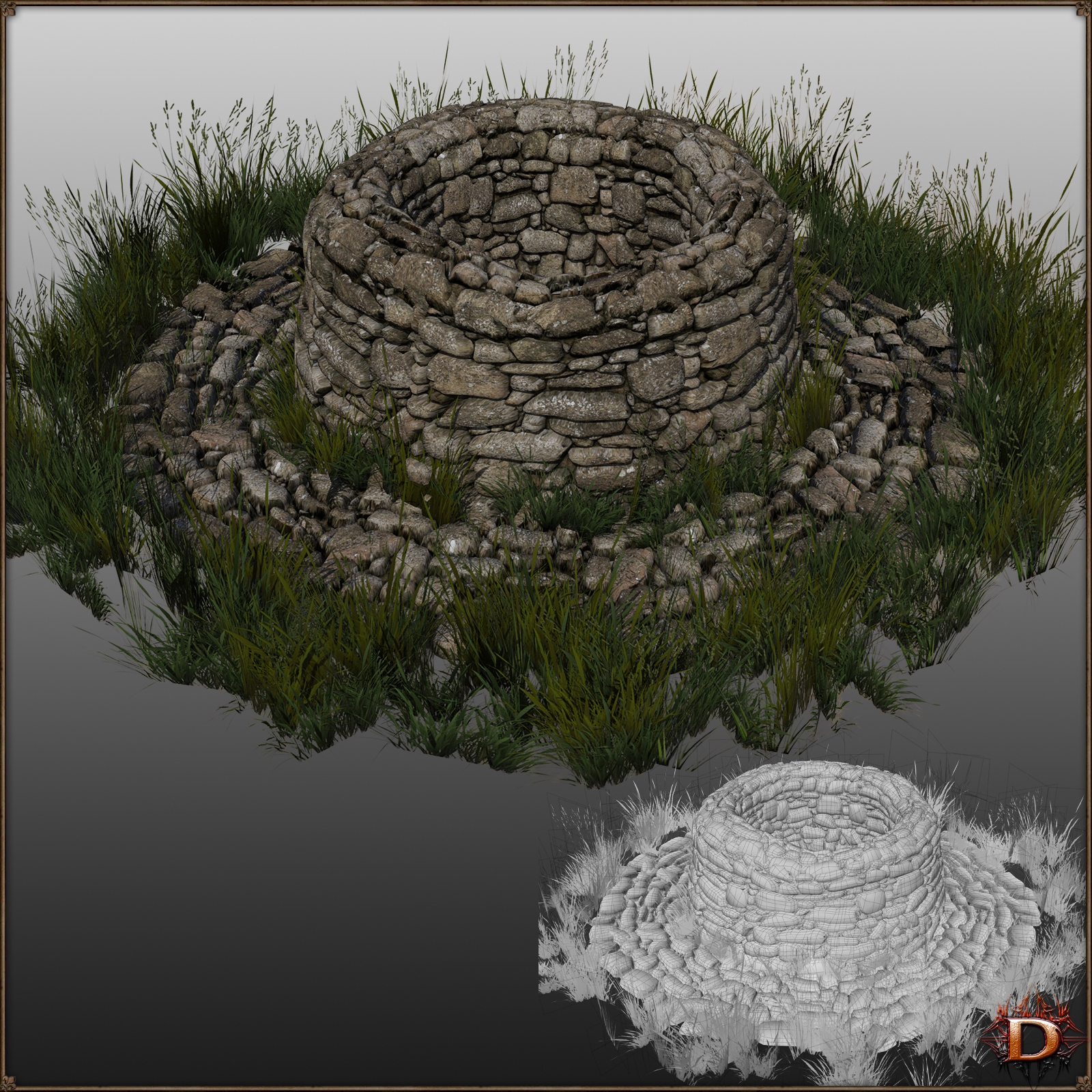 Medieval Small Village Objects Set by N/A