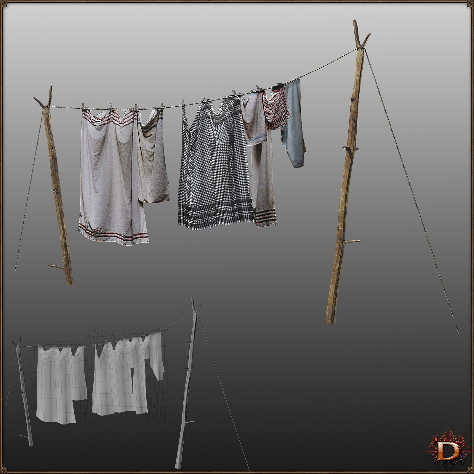 Medieval Small Village Objects Set by N/A