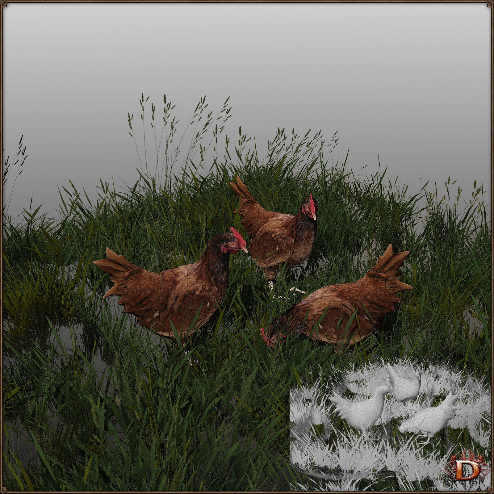 Medieval Small Village Objects Set by N/A