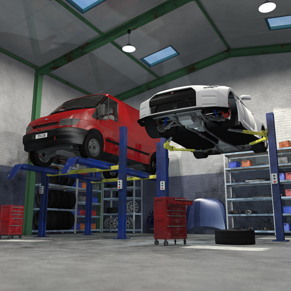 Car repair workshop for Poser by N/A