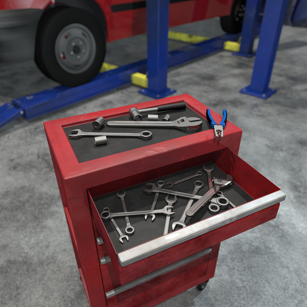 Car repair workshop for Poser by N/A