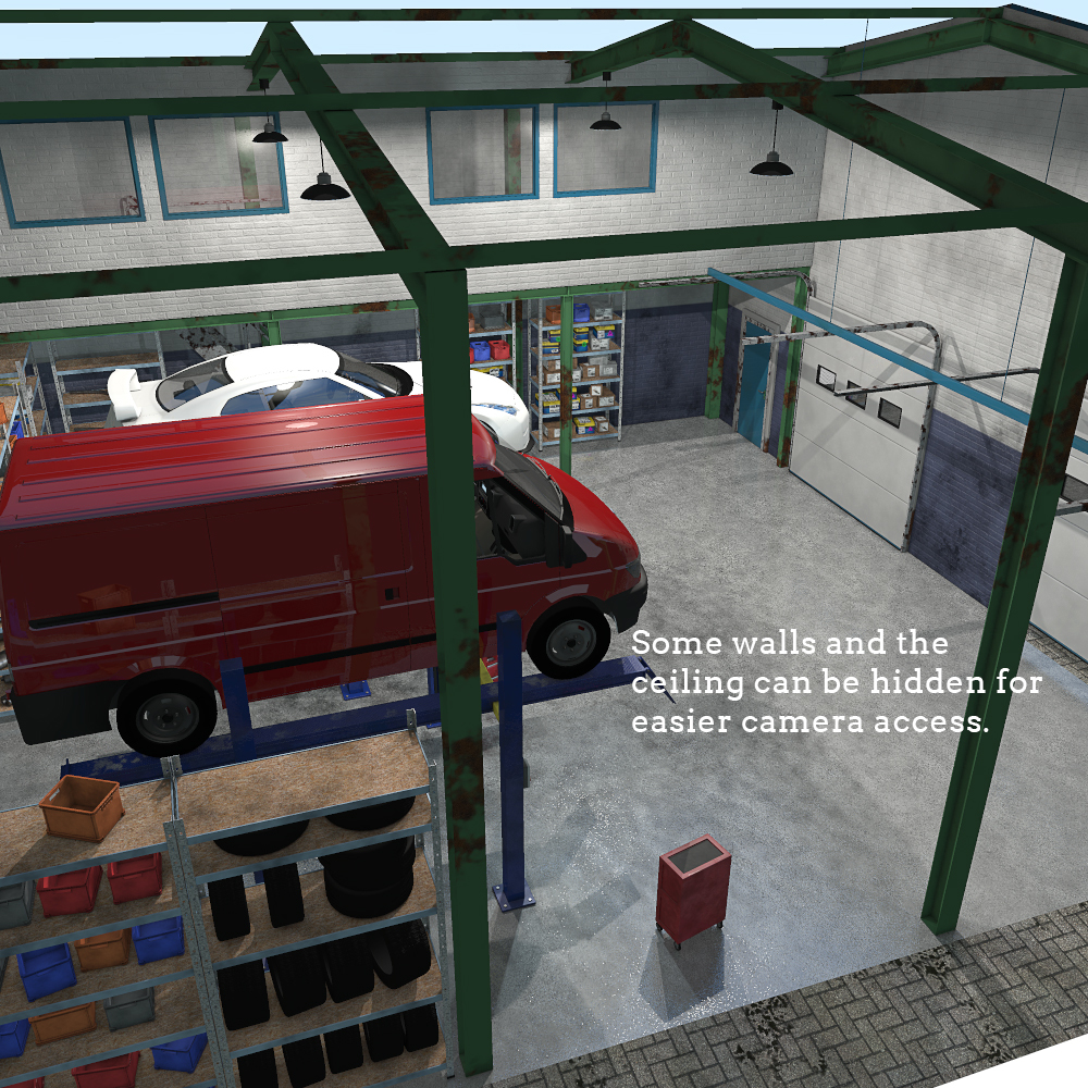 Car repair workshop for Poser by N/A