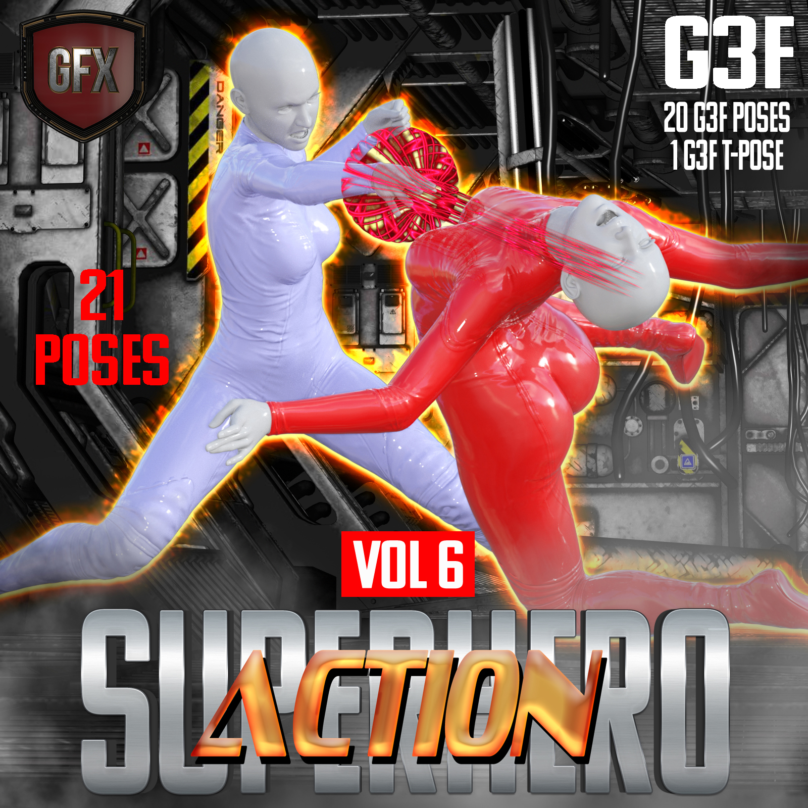 SuperHero Action for G3F Volume 6 by N/A