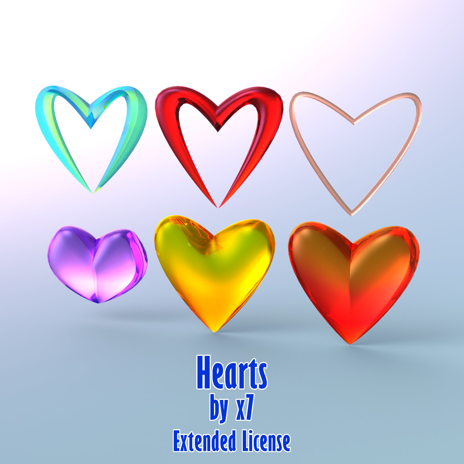 Hearts by x7 - Extended License by N/A