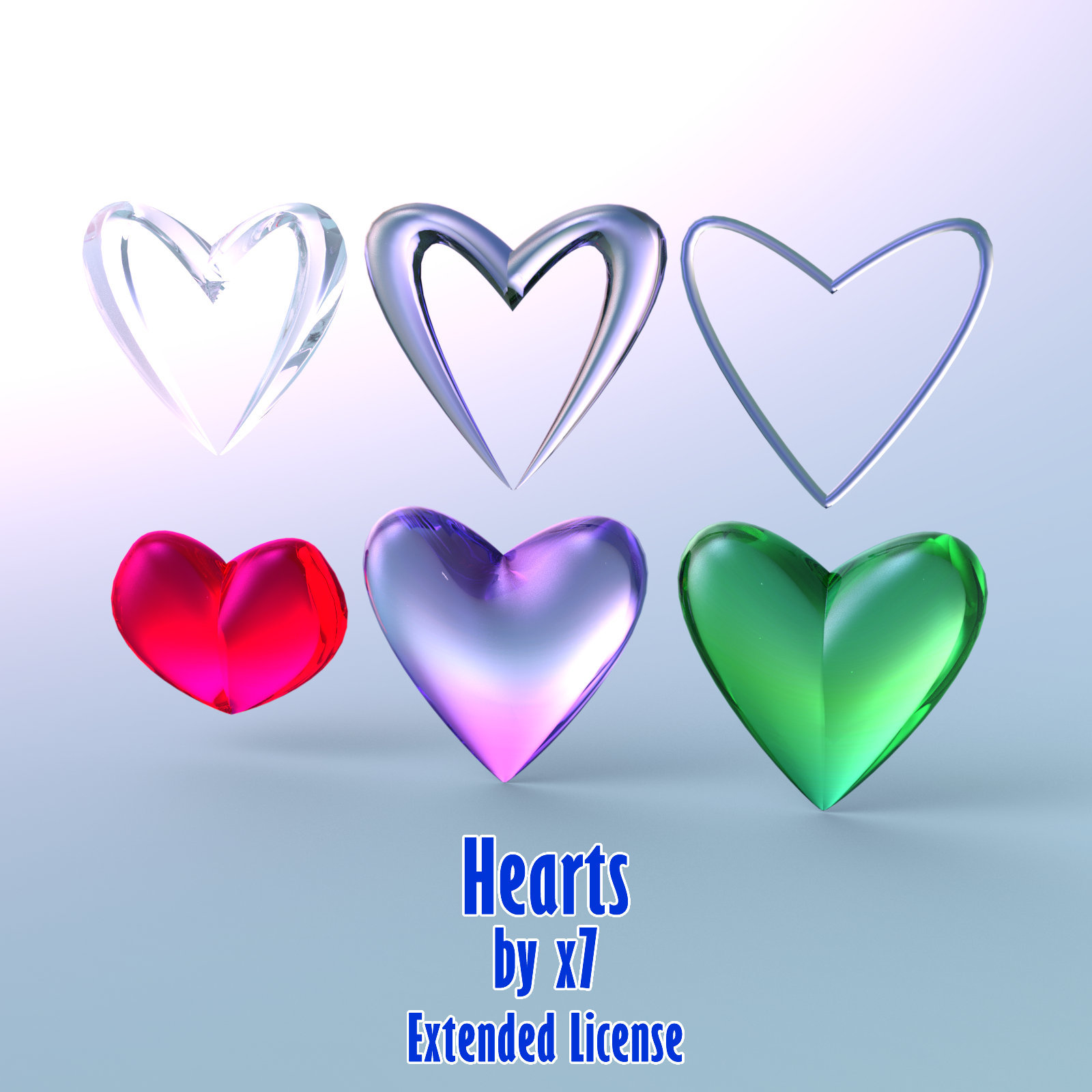 Hearts by x7 - Extended License by N/A