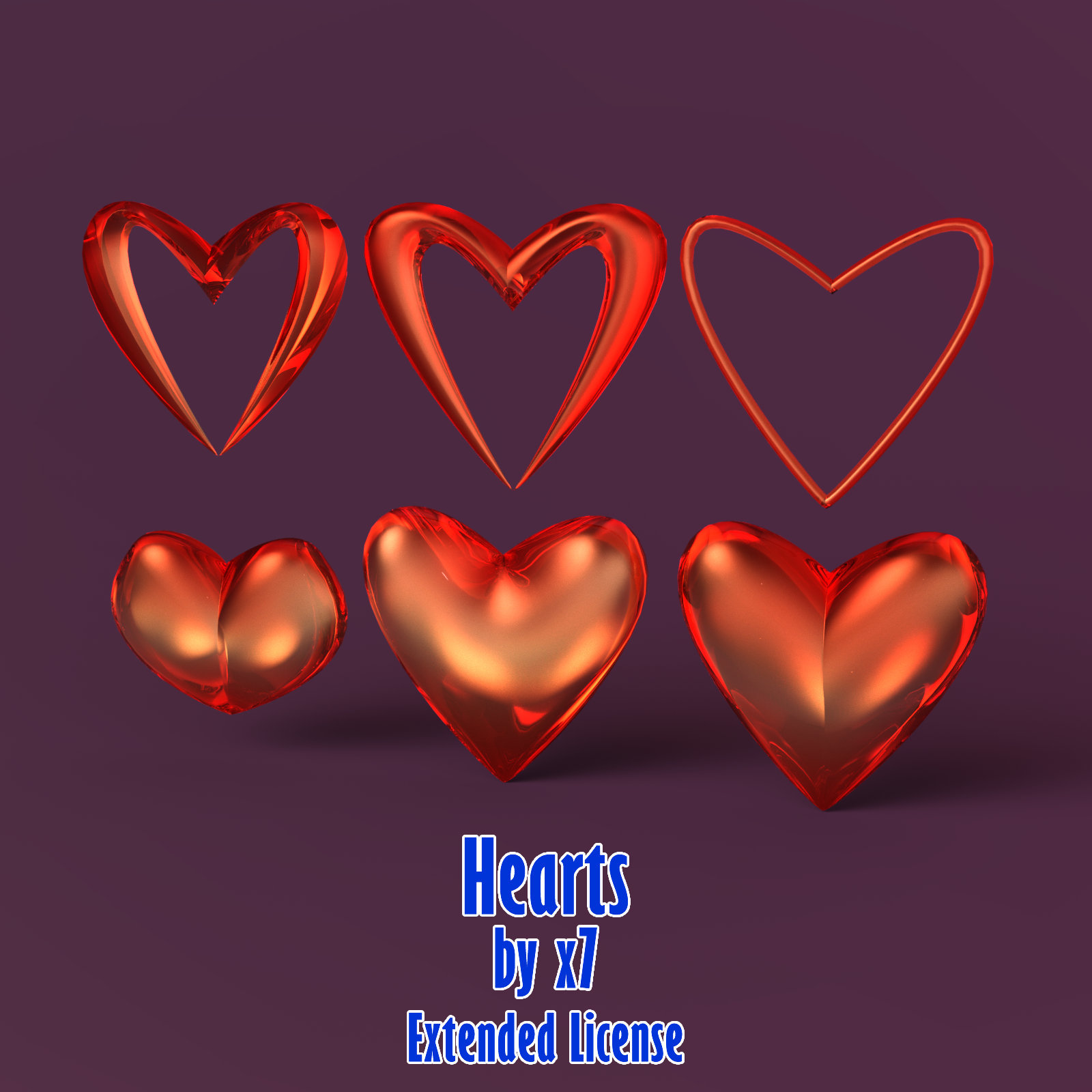 Hearts by x7 - Extended License by N/A