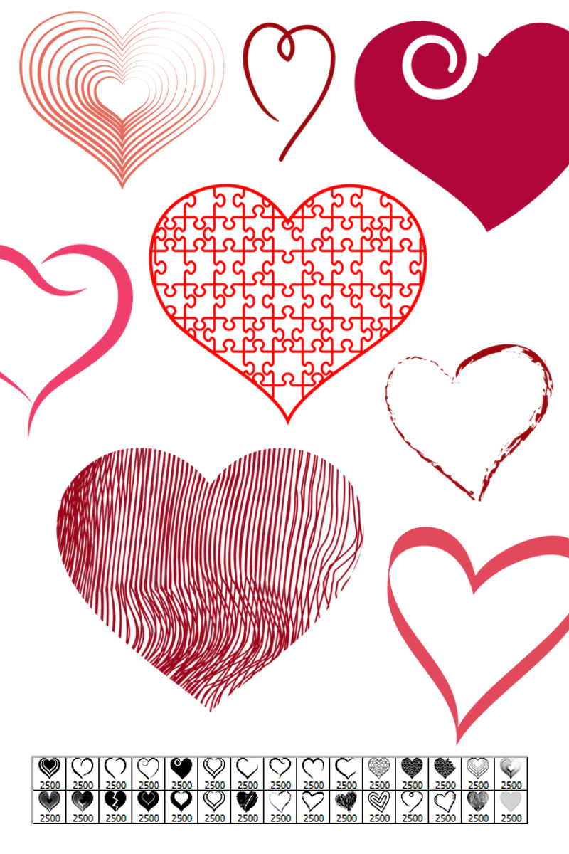 FS Hearts Brushes by N/A