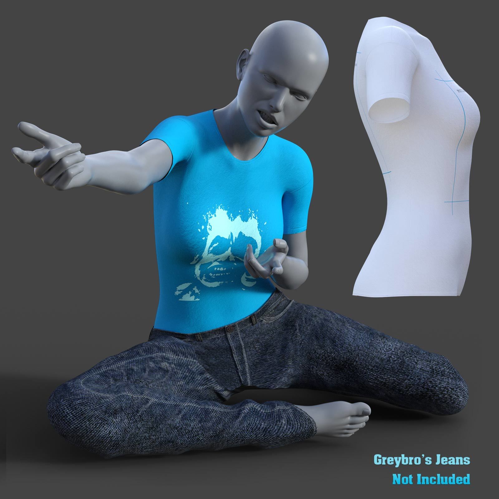 Greybro's Graphic Tee for Genesis 8 Female by N/A