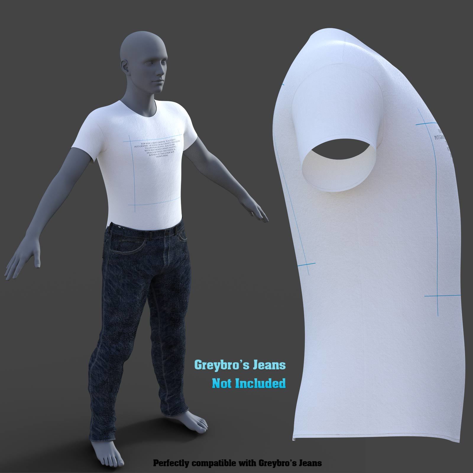 Greybro's Graphic Tee for Genesis 8 Male by N/A