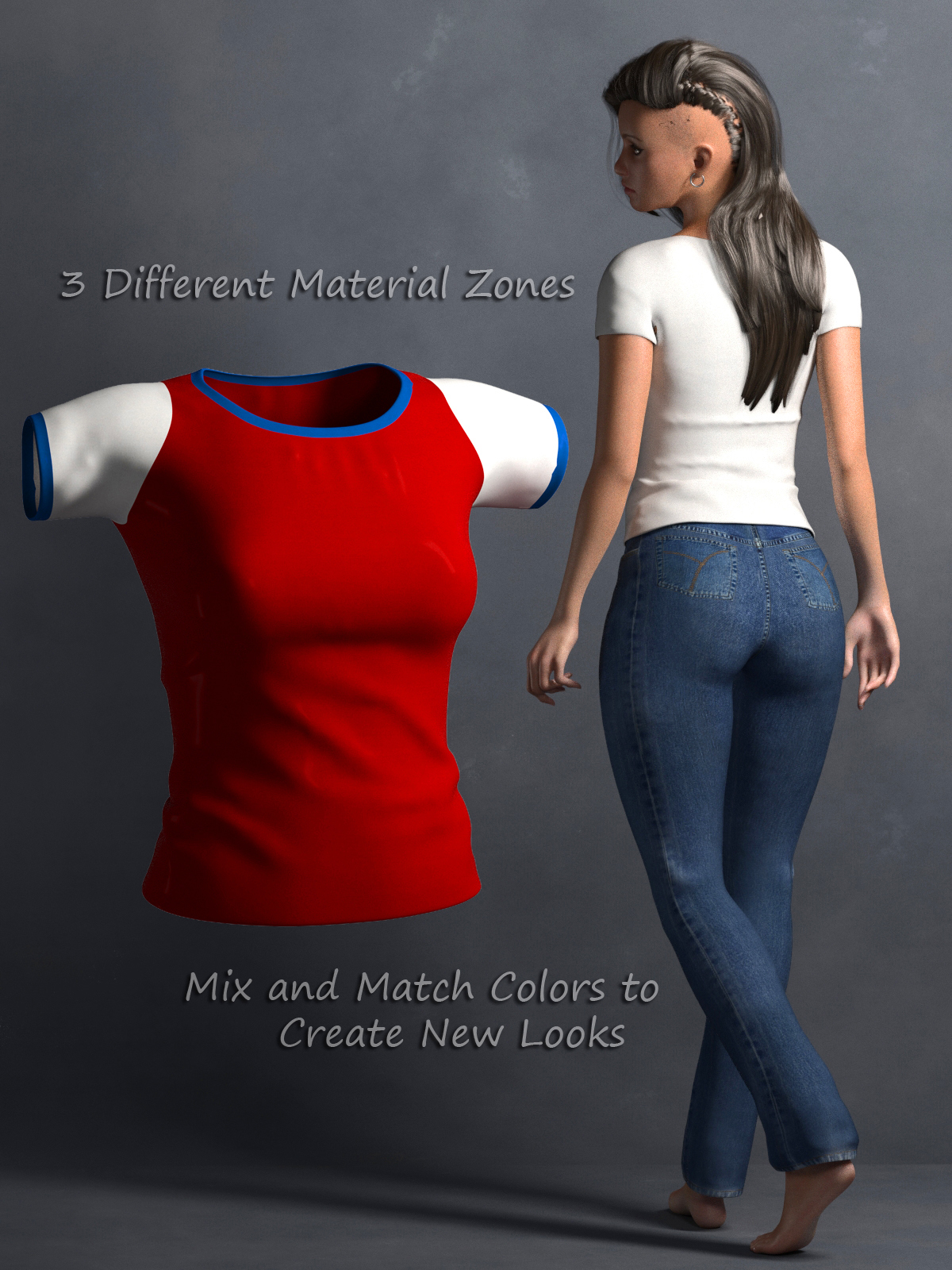 La Femme TShirt and Jeans by N/A