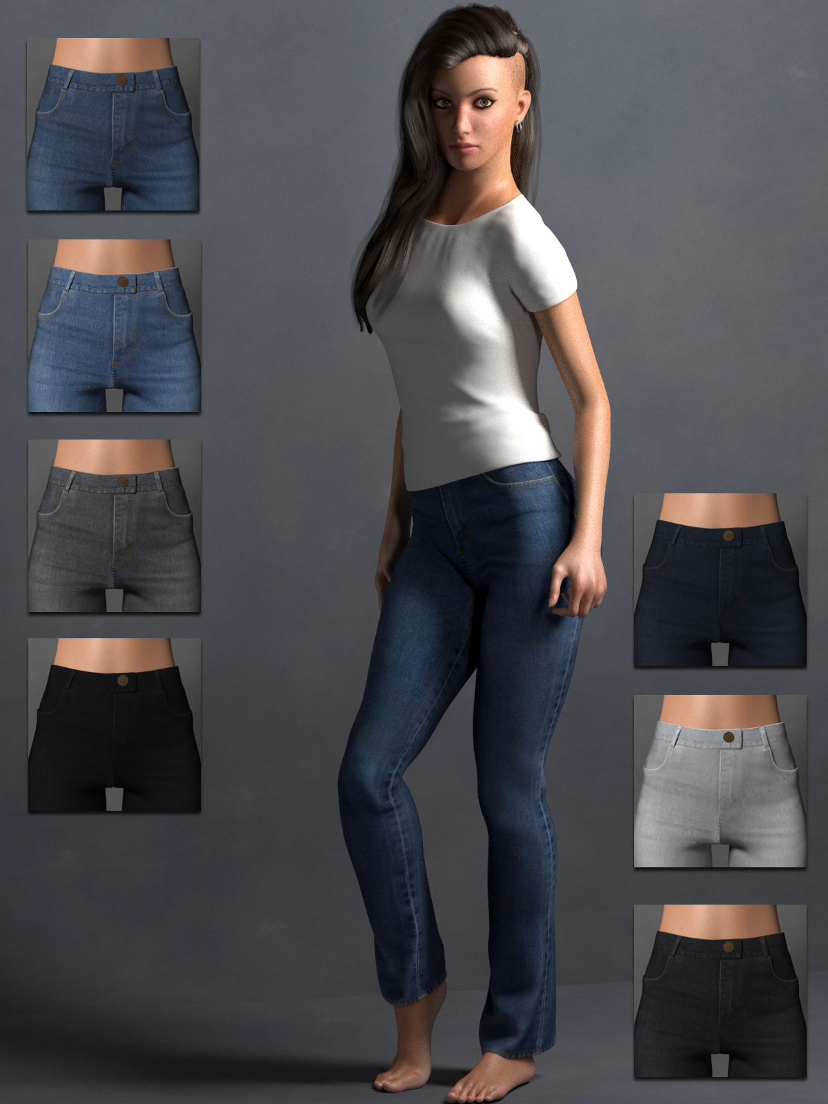La Femme TShirt and Jeans by N/A