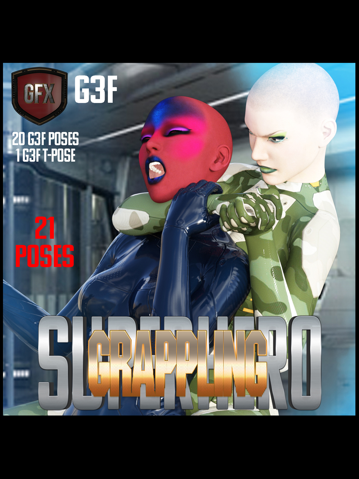 SuperHero Grappling Bundle for G3F by N/A