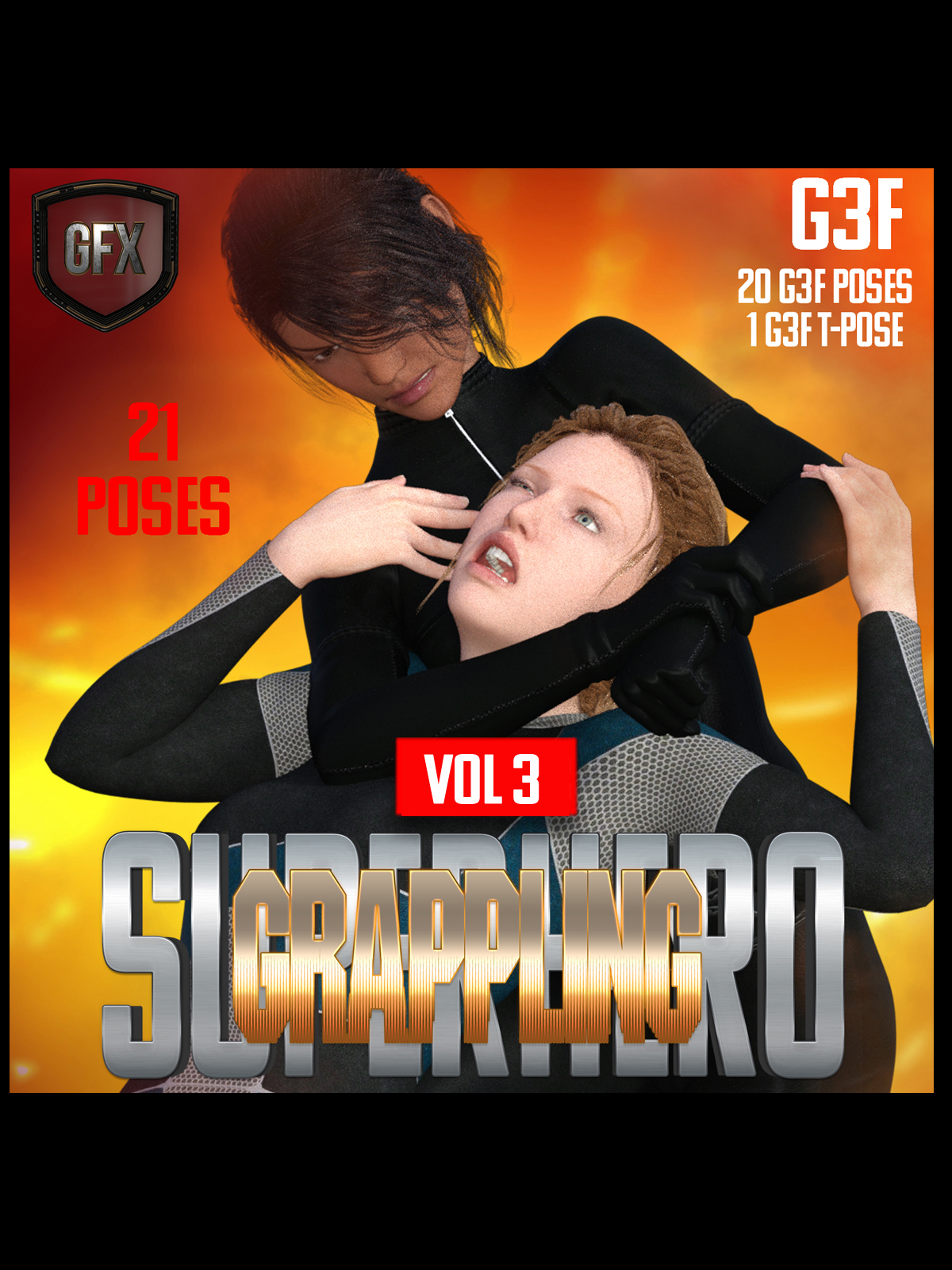 SuperHero Grappling Bundle for G3F by N/A