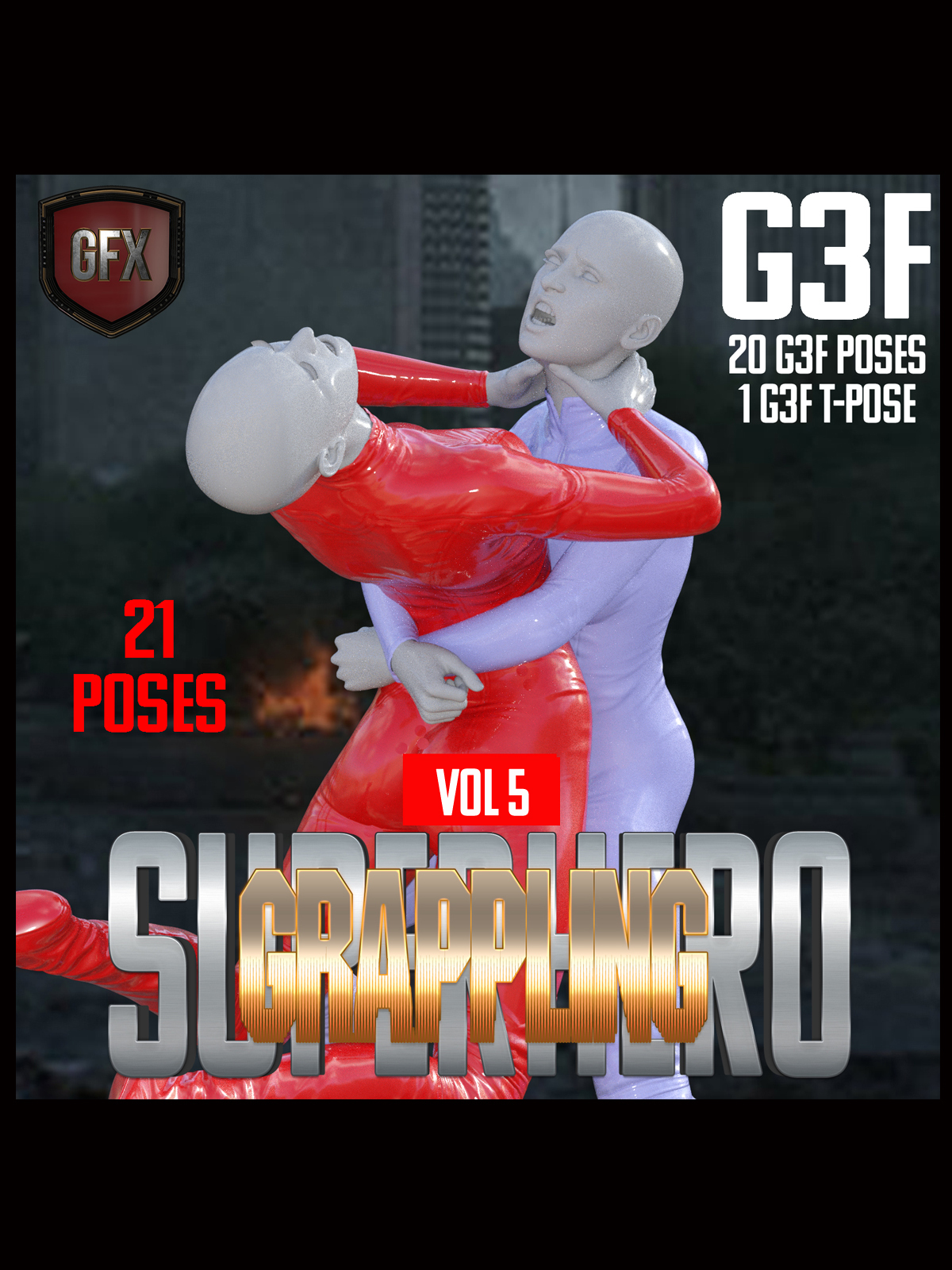 SuperHero Grappling Bundle for G3F by N/A