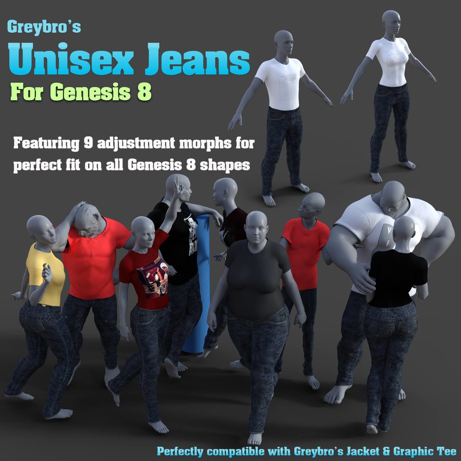 Greybro's Unisex Jeans for G8 by N/A