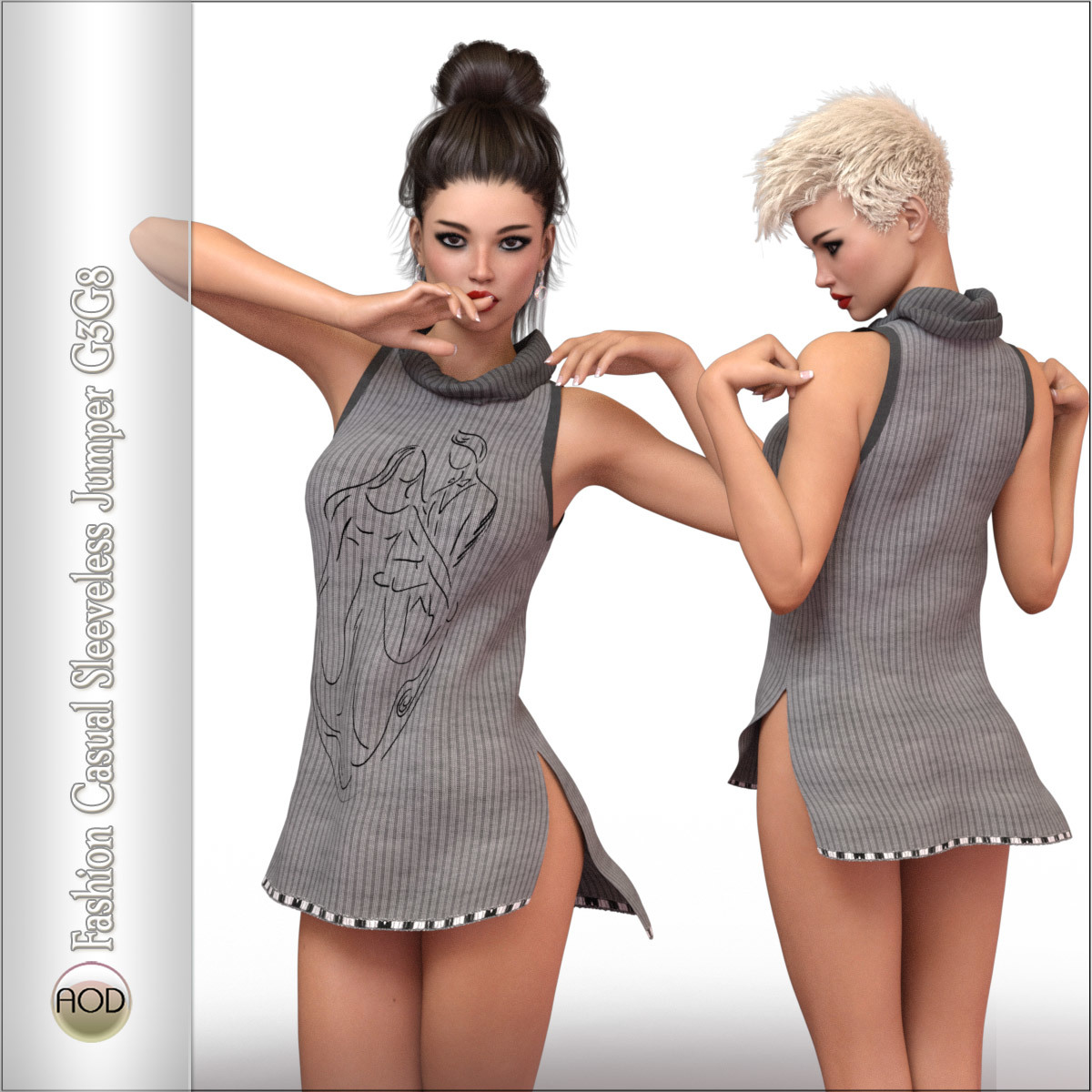 Fashion: Casual Sleeveless Jumper G3G8 by N/A