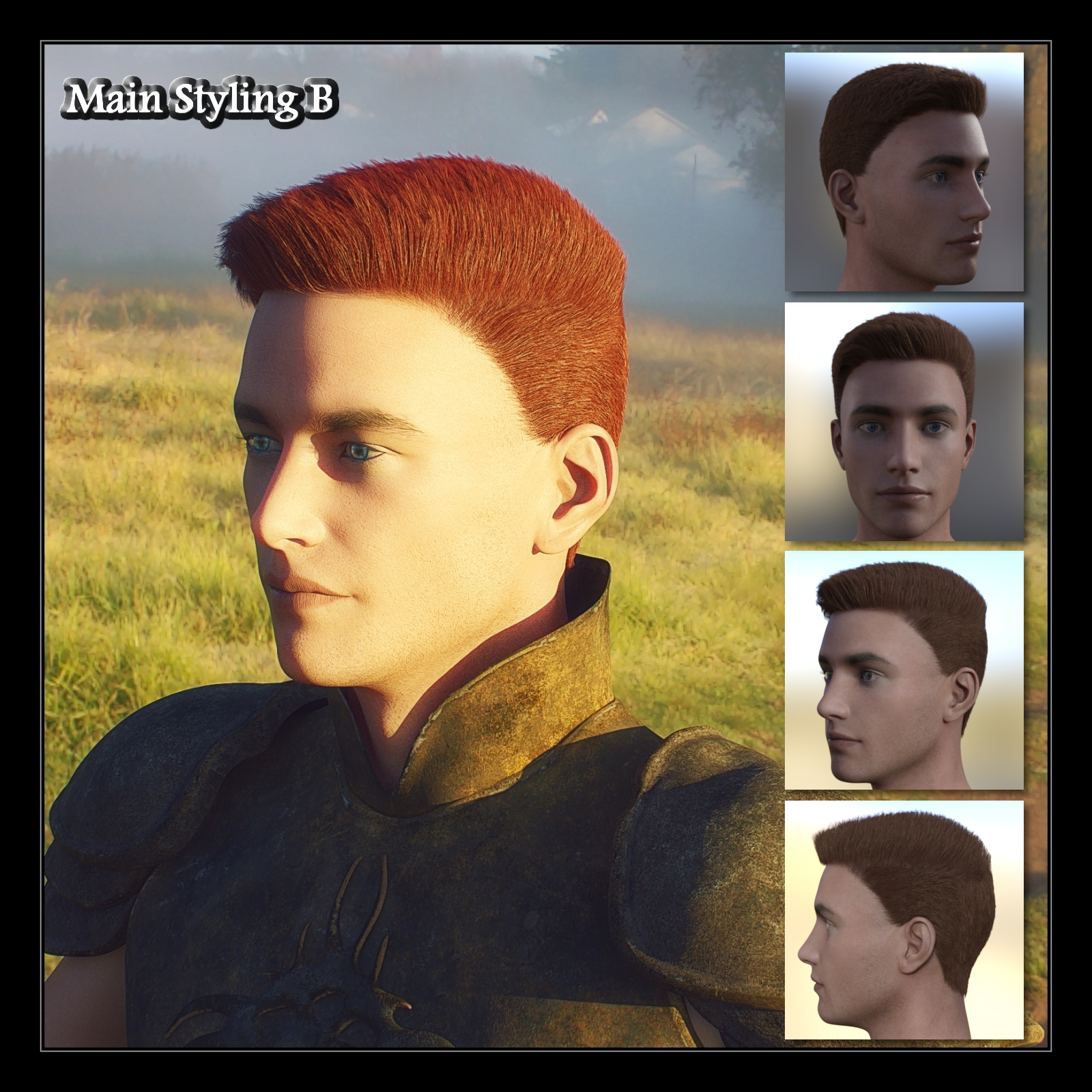 Neat Haircut Hair For Genesis 8 Male by N/A