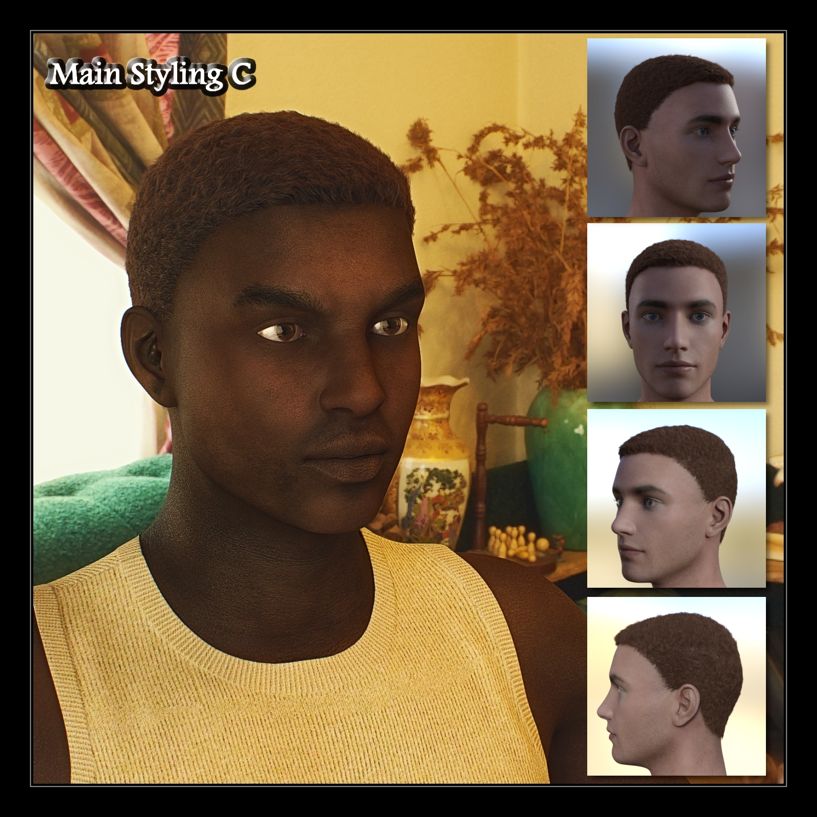 Neat Haircut Hair For Genesis 8 Male by N/A