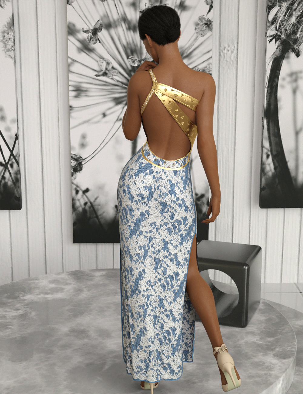 InStyle - JMR dForce One Shoulder Evening Dress for G8F by N/A