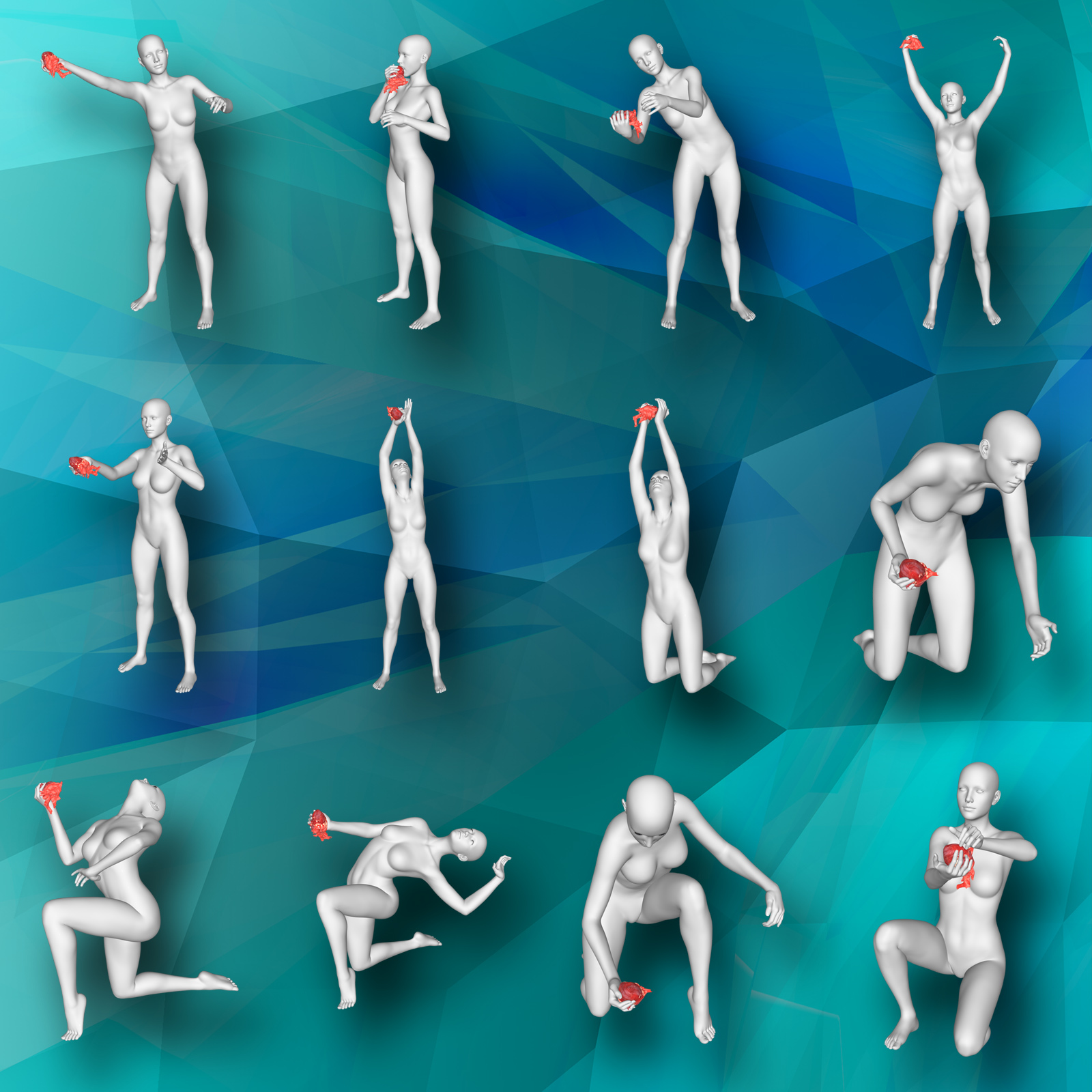 Beating Heart Poses for G8M and G8F by N/A