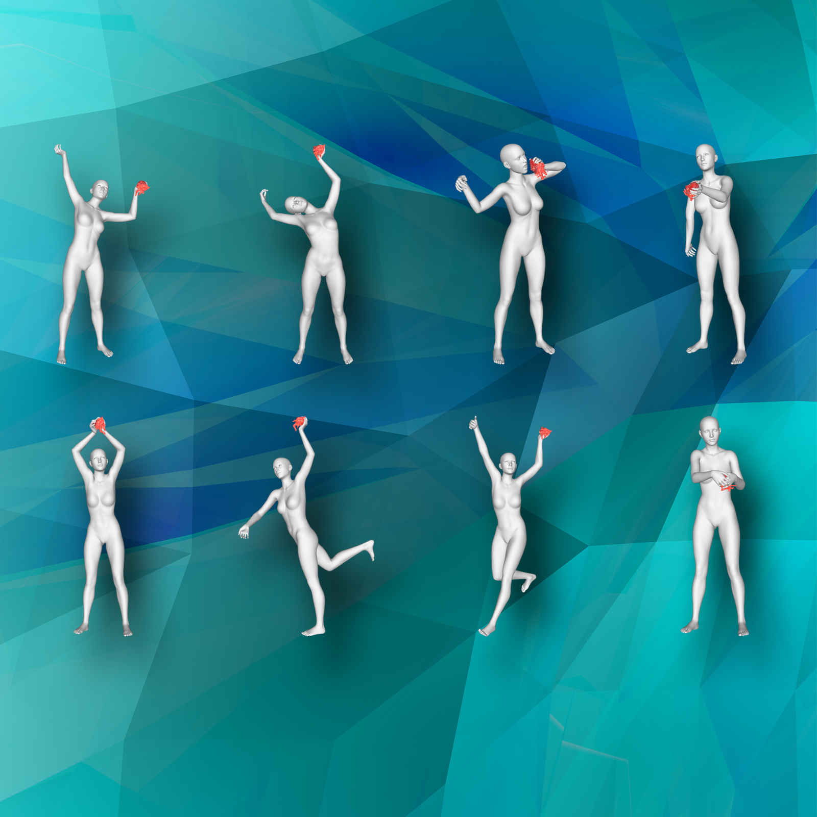 Beating Heart Poses for G8M and G8F by N/A