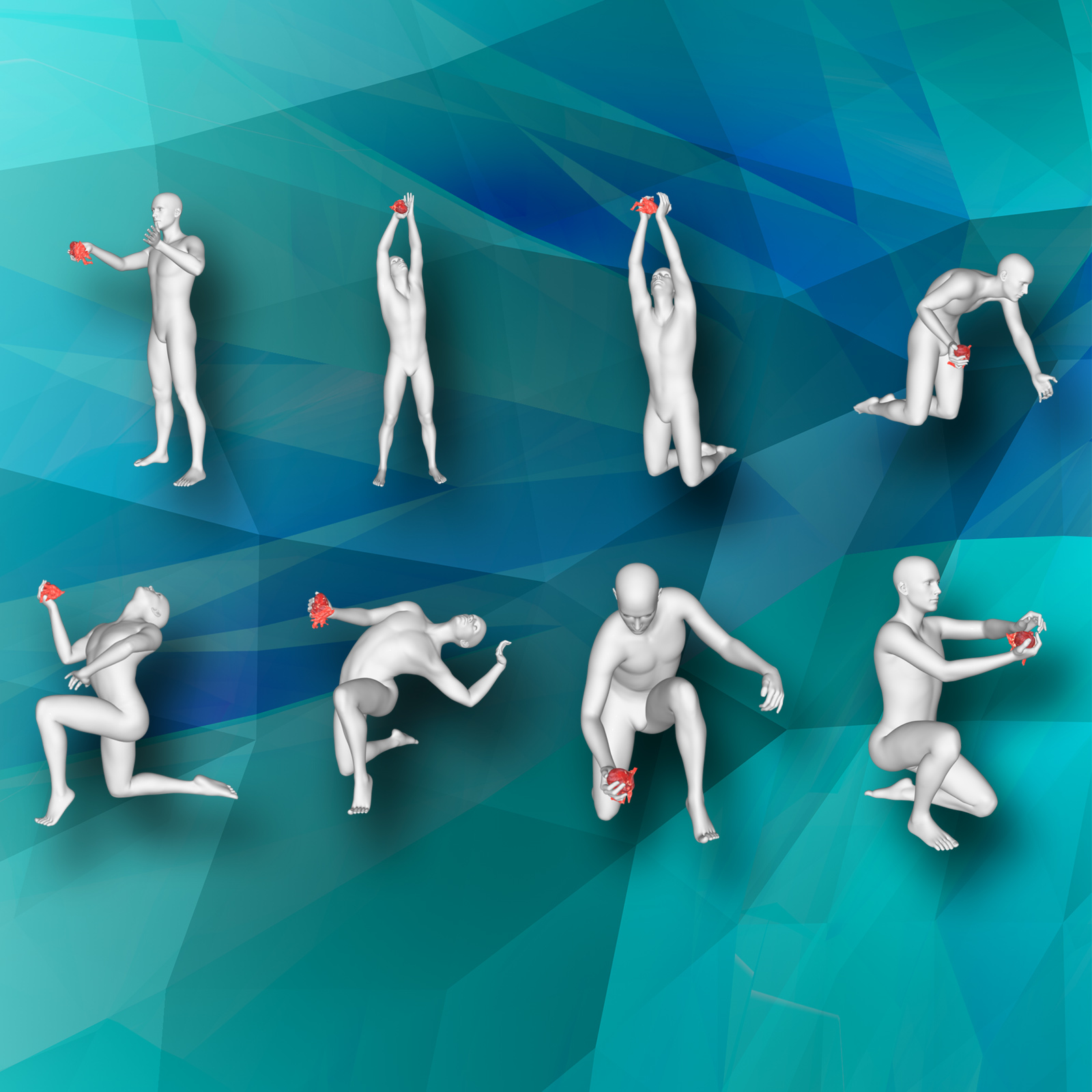 Beating Heart Poses for G8M and G8F by N/A