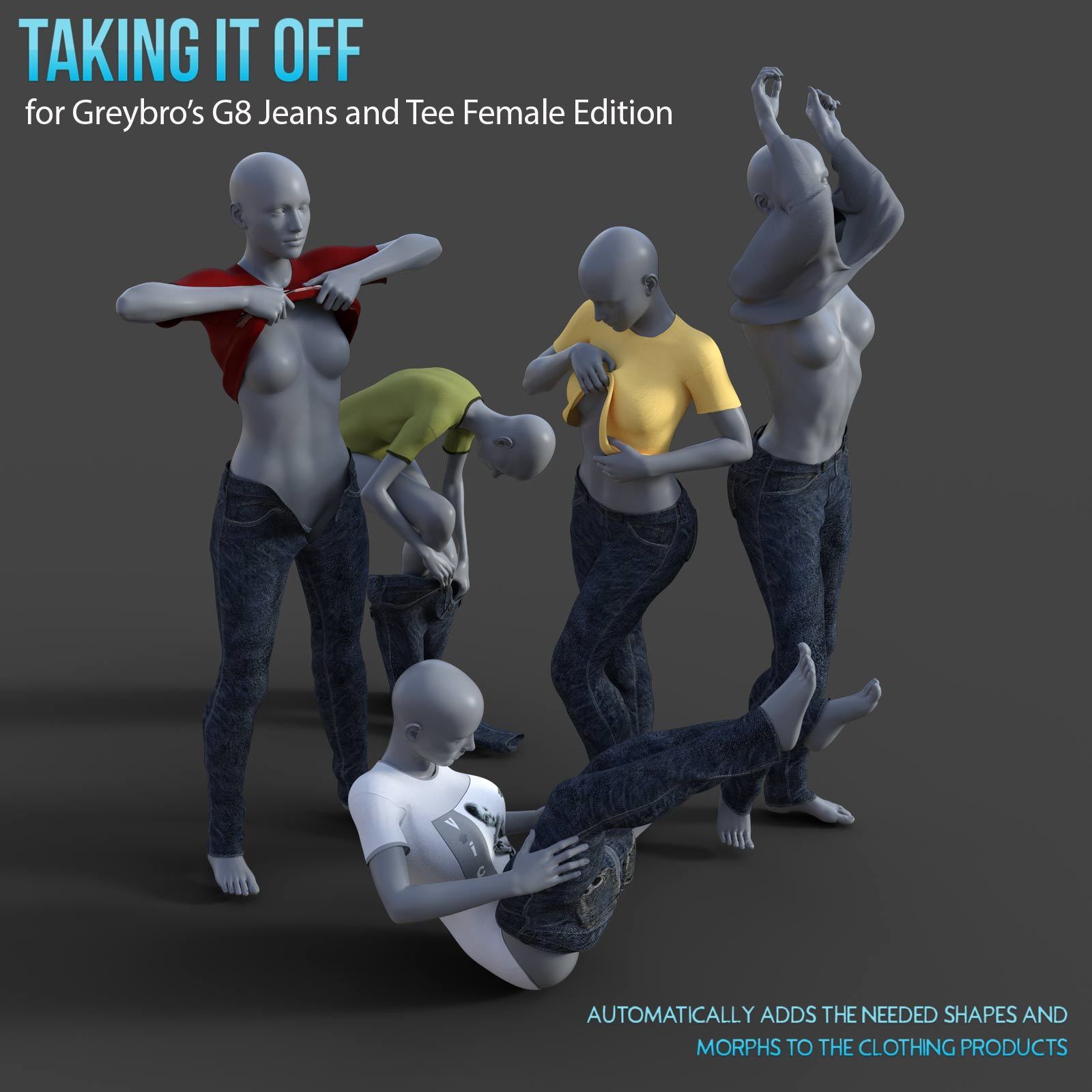 Taking It Off For Greybro's G8 Jeans and Tee Female Edition by N/A