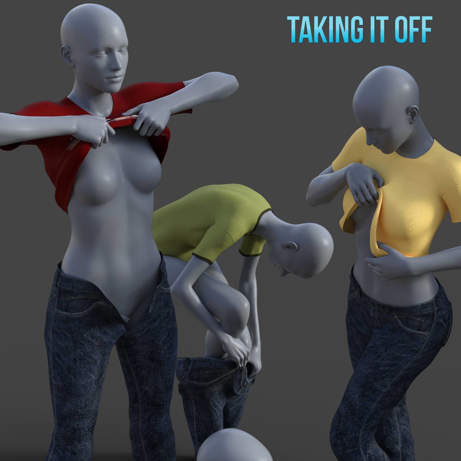 Taking It Off For Greybro's G8 Jeans and Tee Female Edition by N/A
