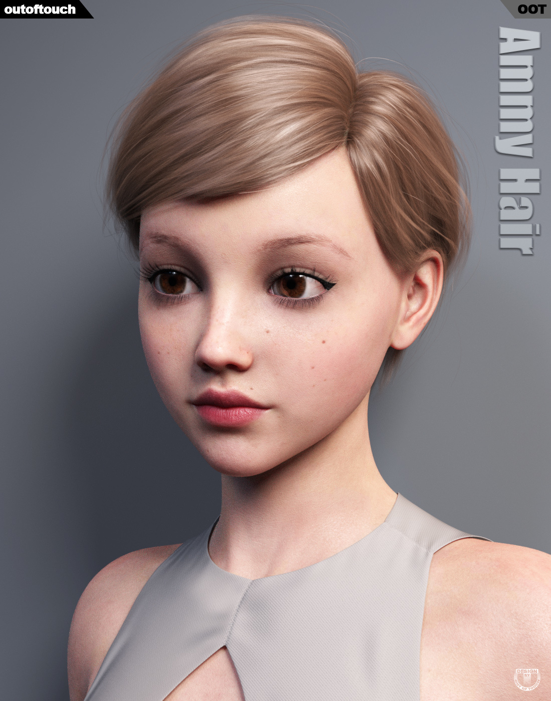 Ammy Hair for Genesis 3 and 8 Females by N/A