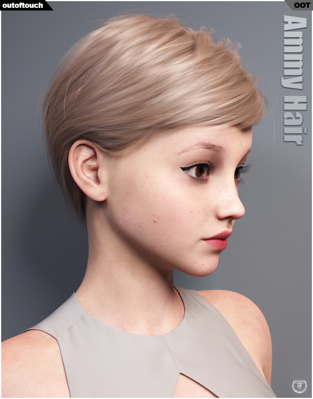 Ammy Hair for Genesis 3 and 8 Females by N/A