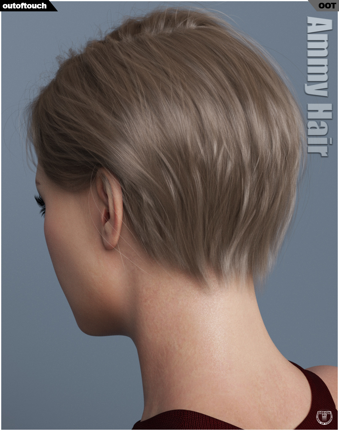 Ammy Hair for Genesis 3 and 8 Females by N/A