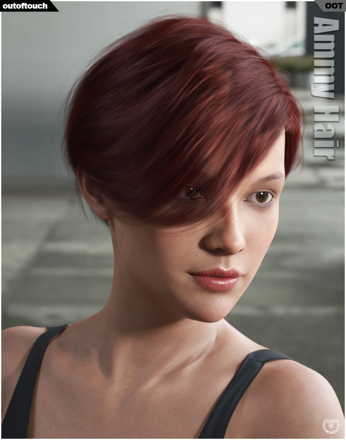 Ammy Hair for Genesis 3 and 8 Females by N/A