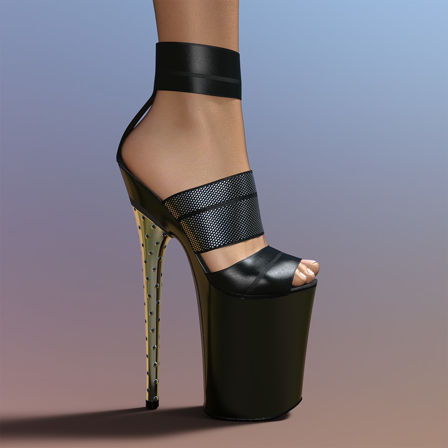 Bella Stripper Heels for G2F by N/A