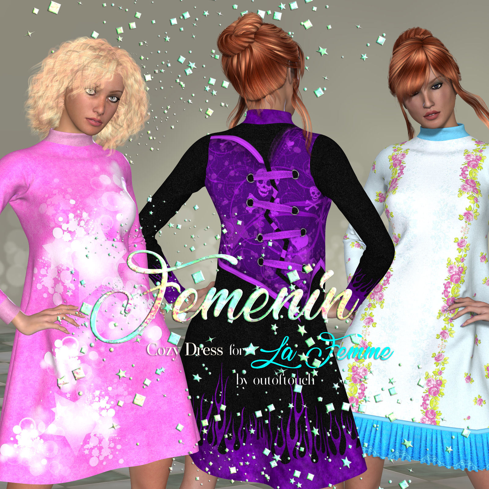 DA-Femenin for Cozy Dress for La Femme by outoftouch by N/A