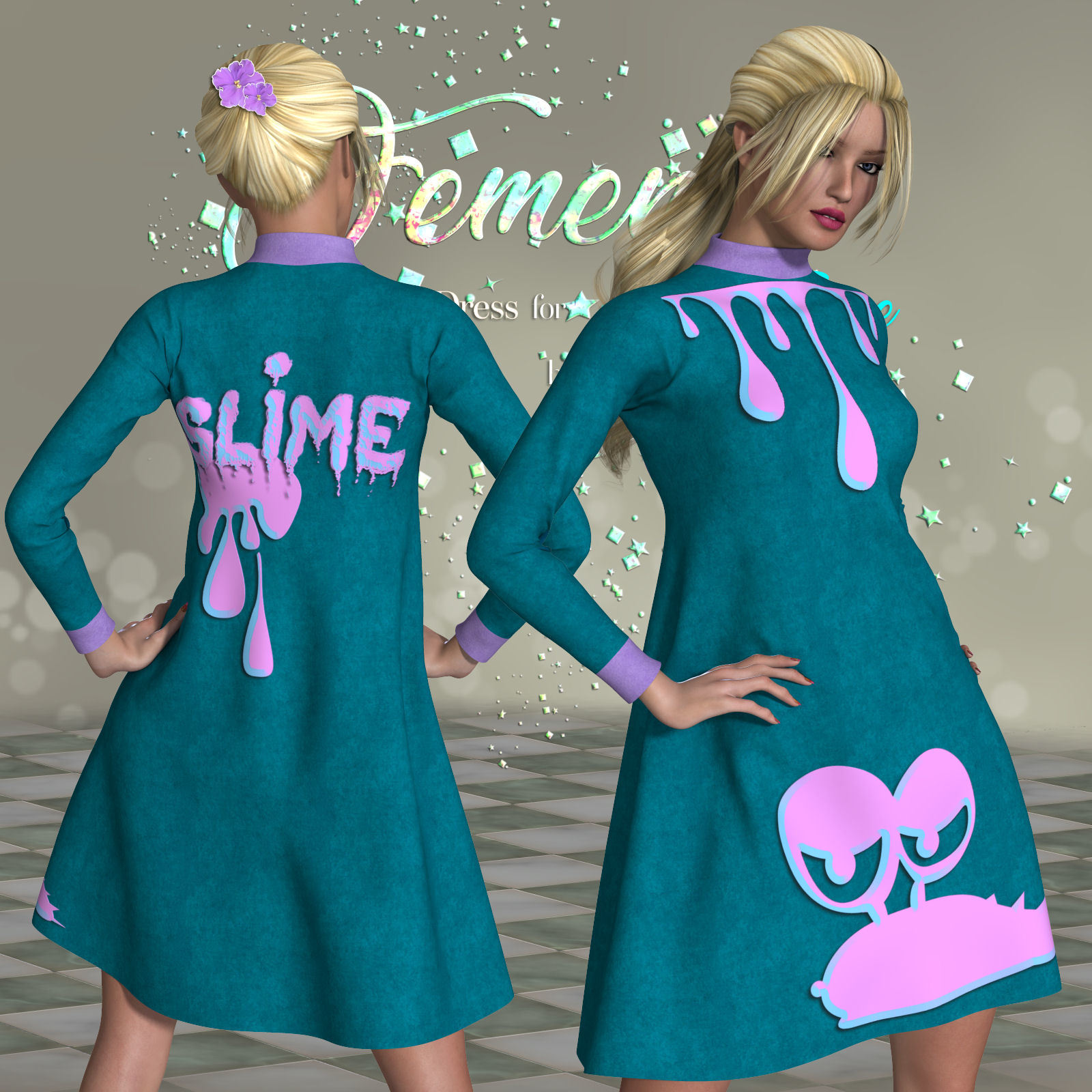 DA-Femenin for Cozy Dress for La Femme by outoftouch by N/A