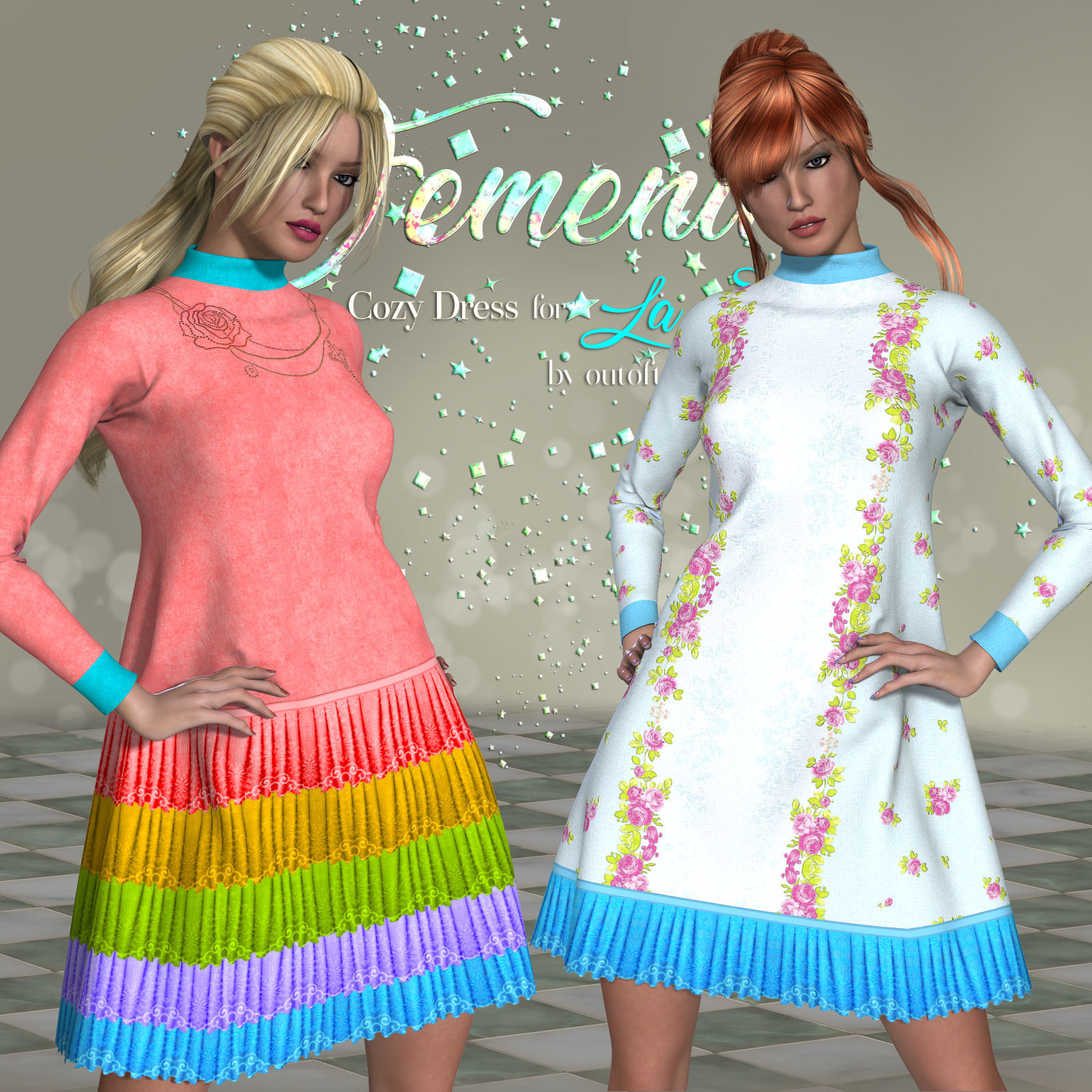 DA-Femenin for Cozy Dress for La Femme by outoftouch by N/A