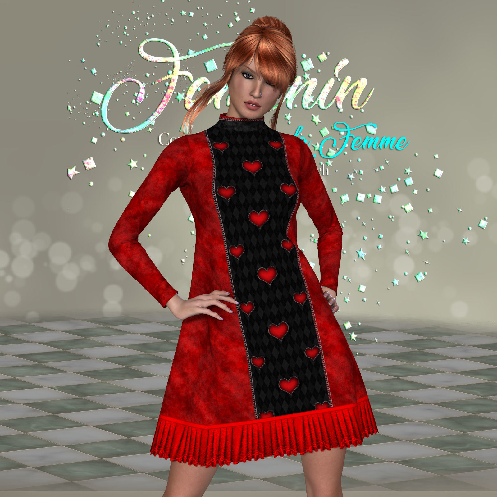 DA-Femenin for Cozy Dress for La Femme by outoftouch by N/A