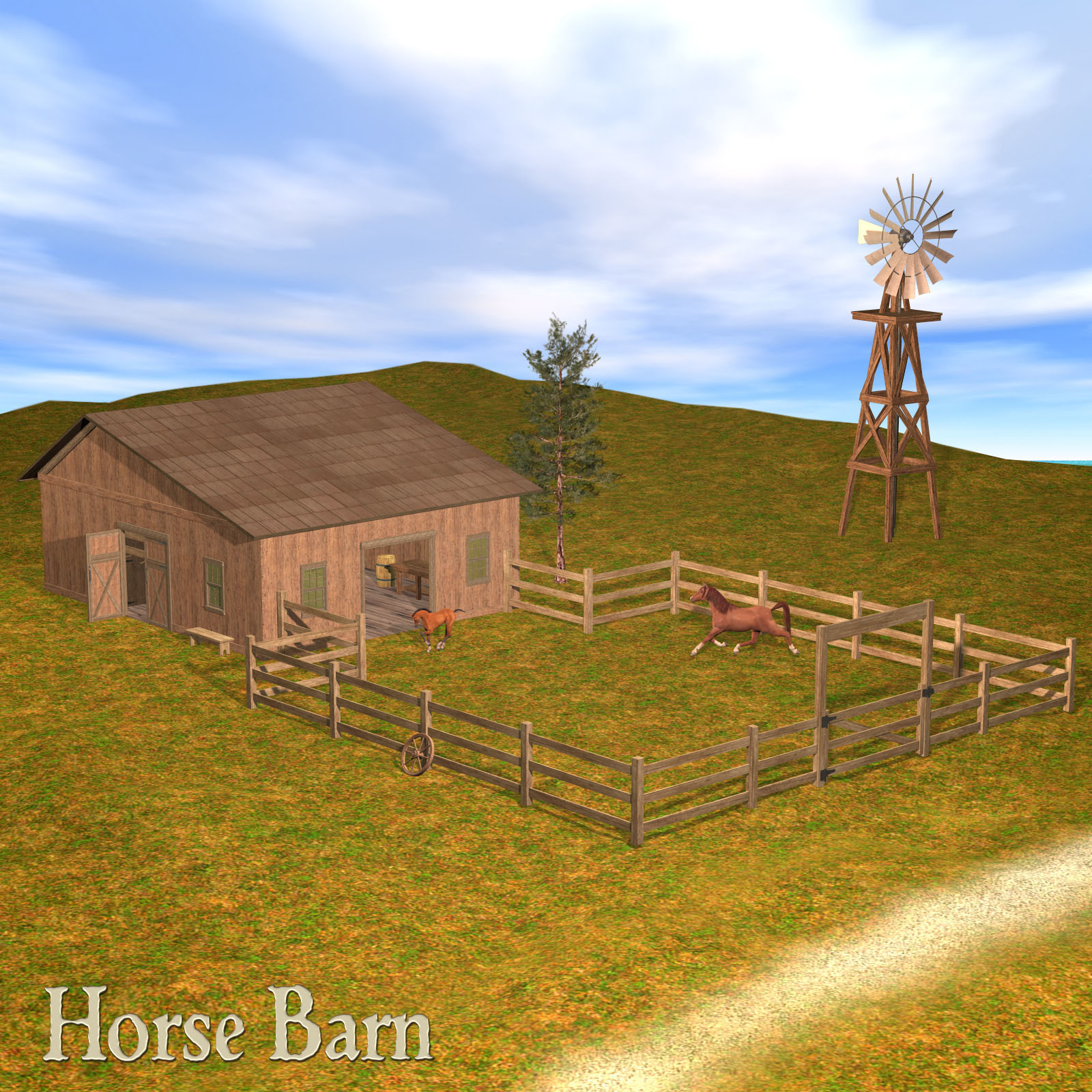 The Horse Barn Set by N/A