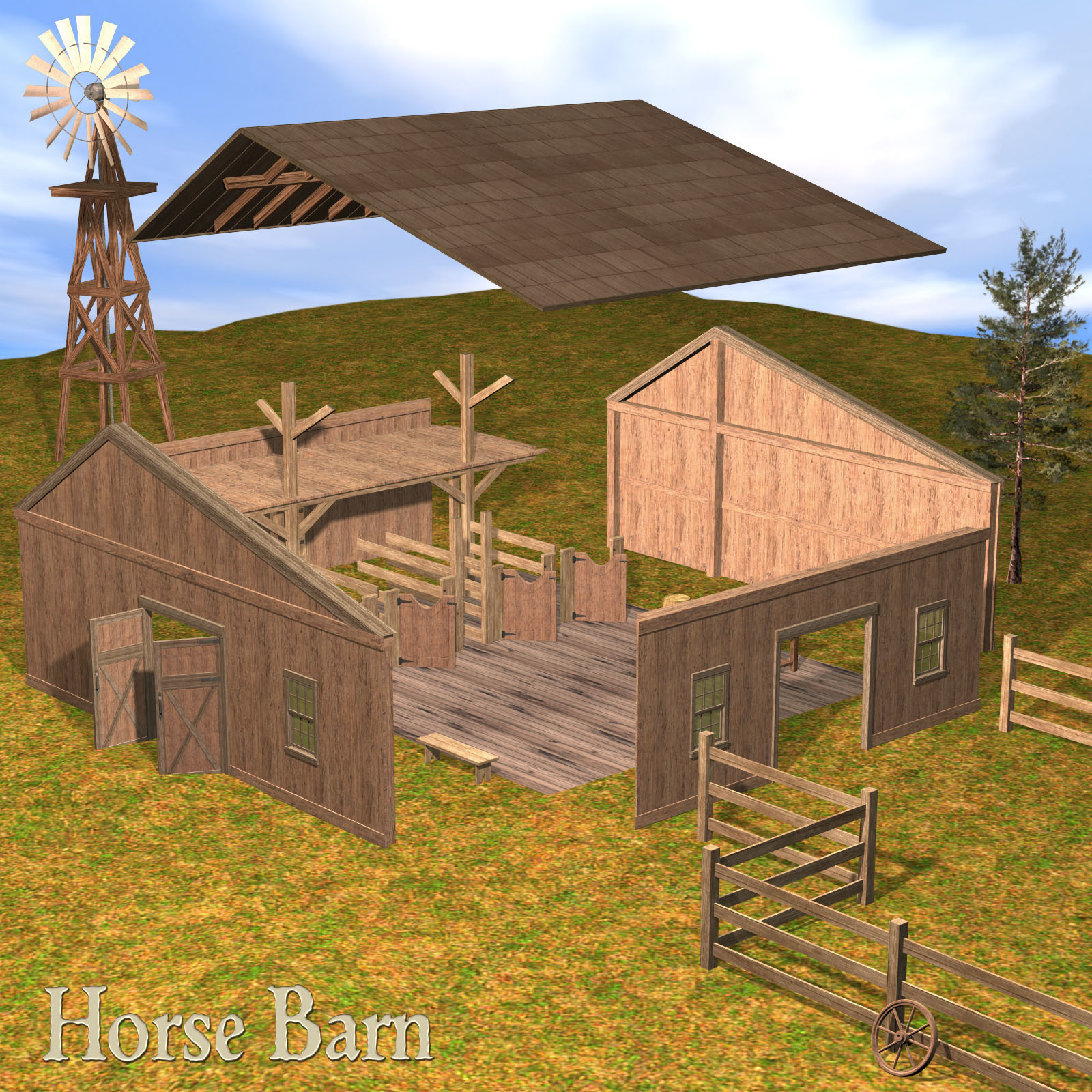 The Horse Barn Set by N/A