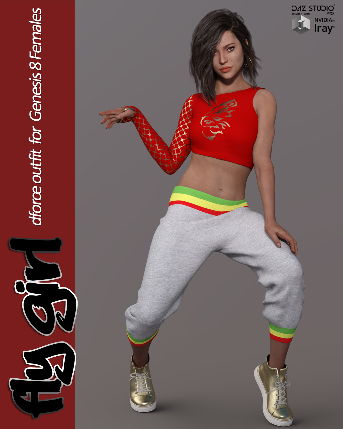 Fly Girl dForce outfit for Genesis 8 Females by N/A