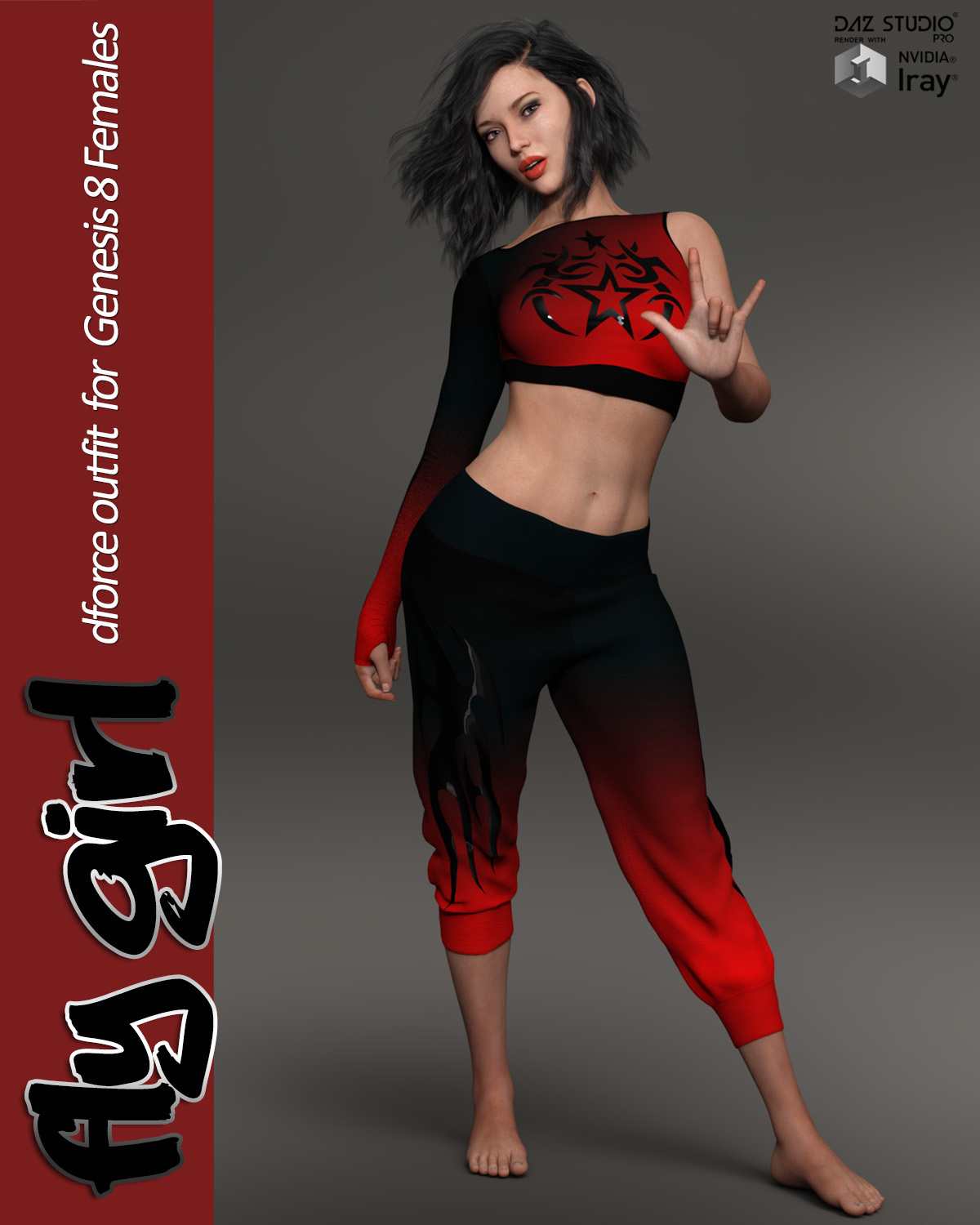 Fly Girl dForce outfit for Genesis 8 Females by N/A