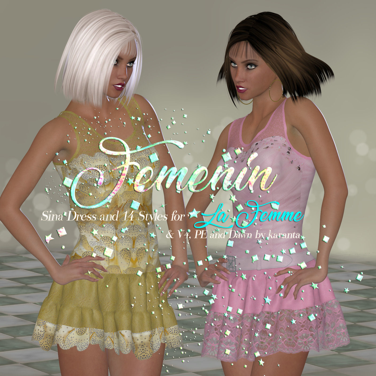 DA-Femenin for Sina Dress For La Femme V4 PE and Dawn by N/A