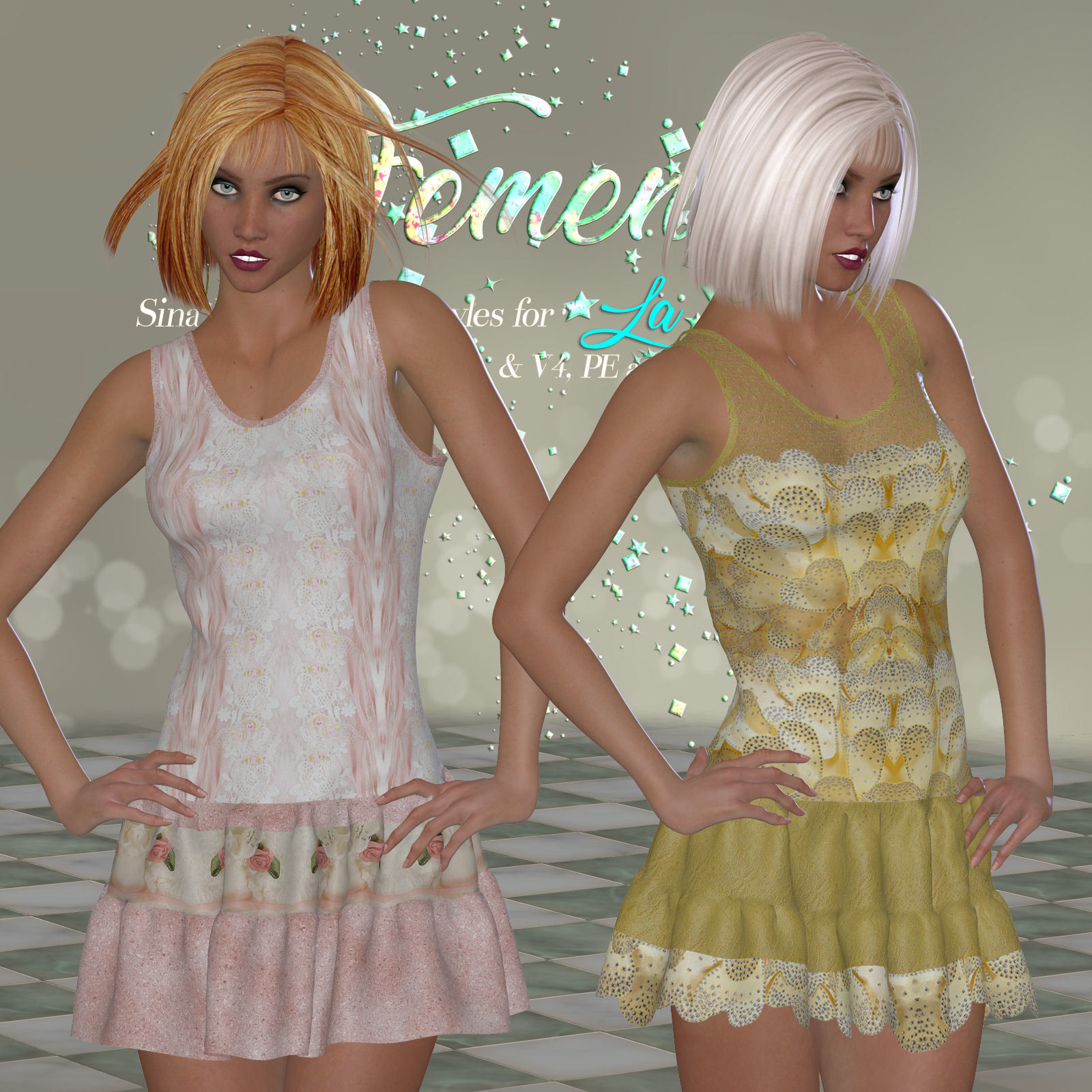 DA-Femenin for Sina Dress For La Femme V4 PE and Dawn by N/A