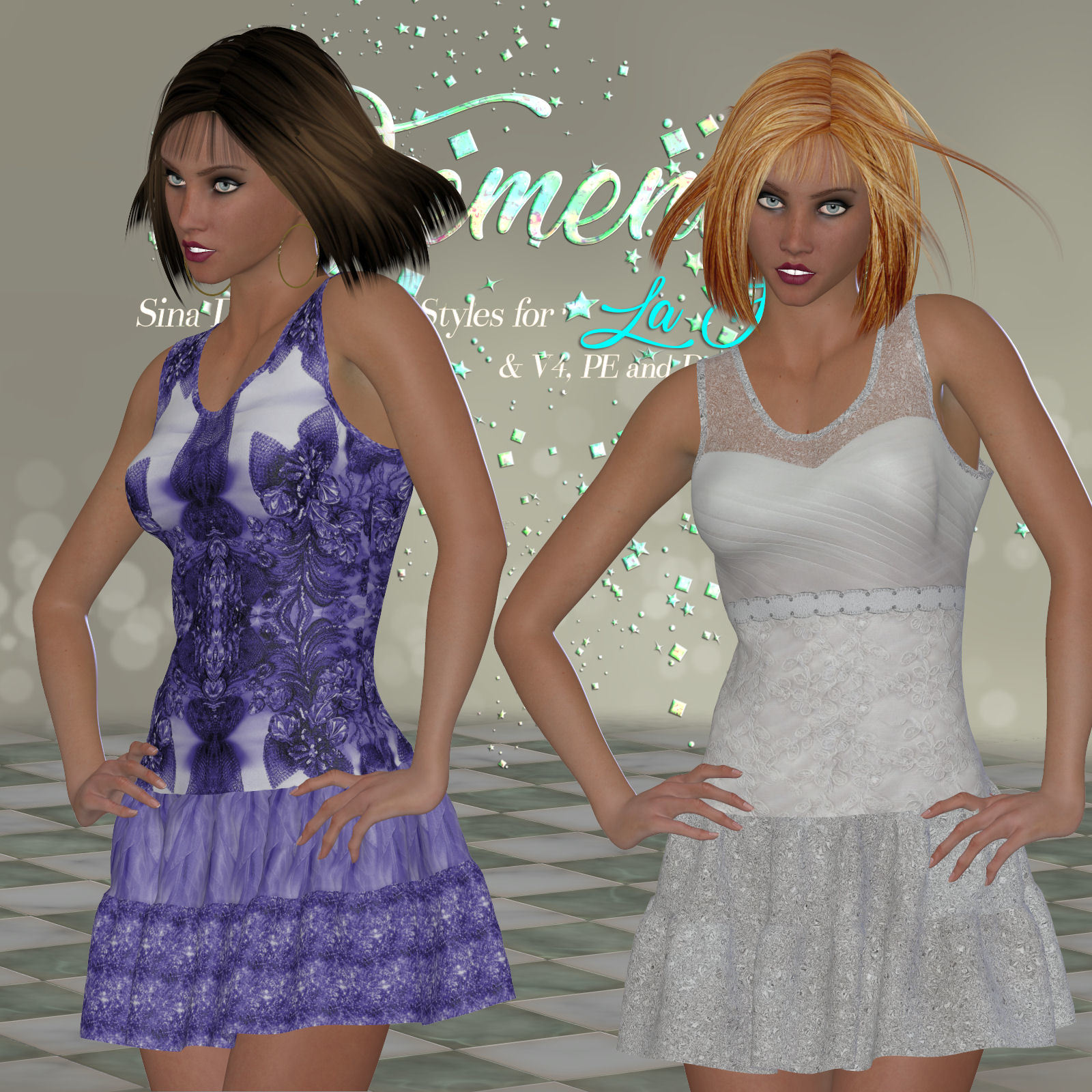 DA-Femenin for Sina Dress For La Femme V4 PE and Dawn by N/A