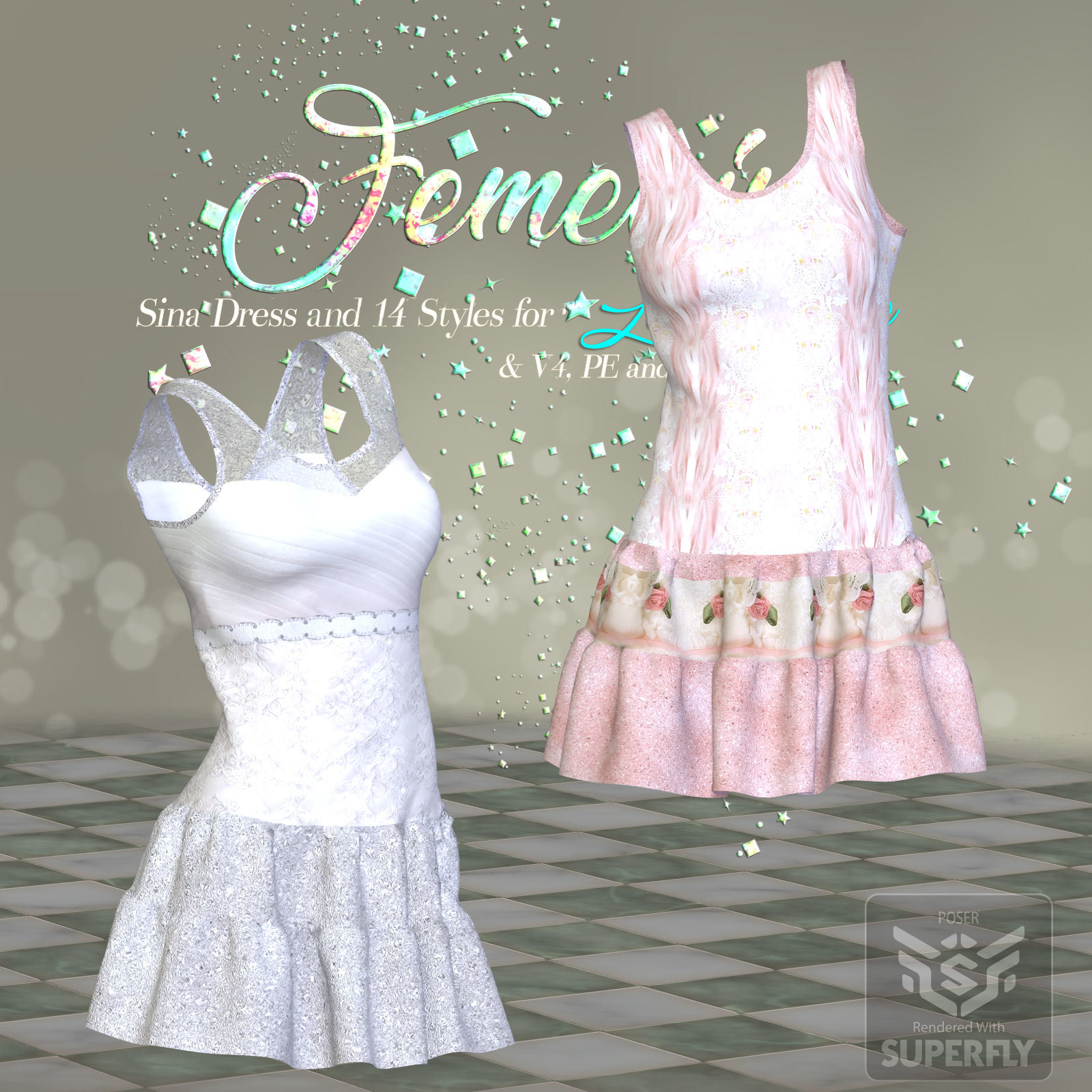 DA-Femenin for Sina Dress For La Femme V4 PE and Dawn by N/A