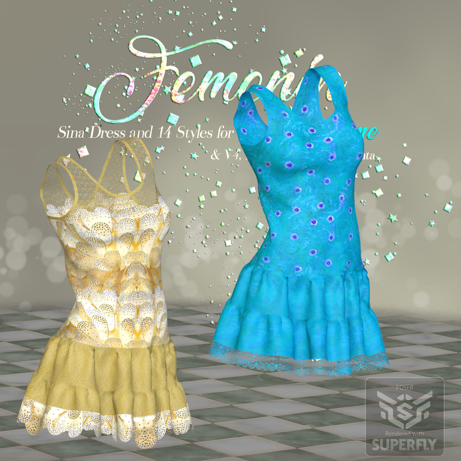 DA-Femenin for Sina Dress For La Femme V4 PE and Dawn by N/A