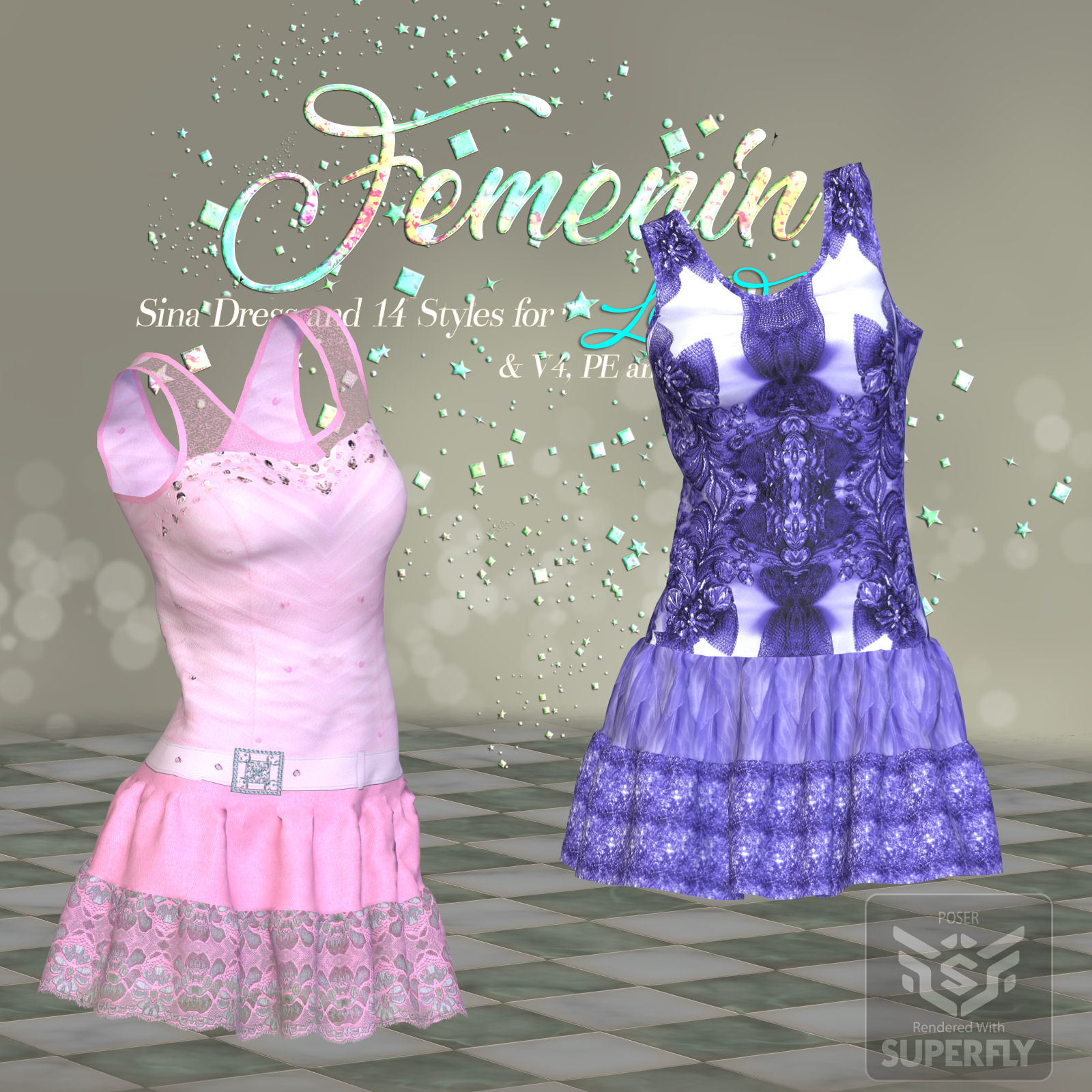 DA-Femenin for Sina Dress For La Femme V4 PE and Dawn by N/A