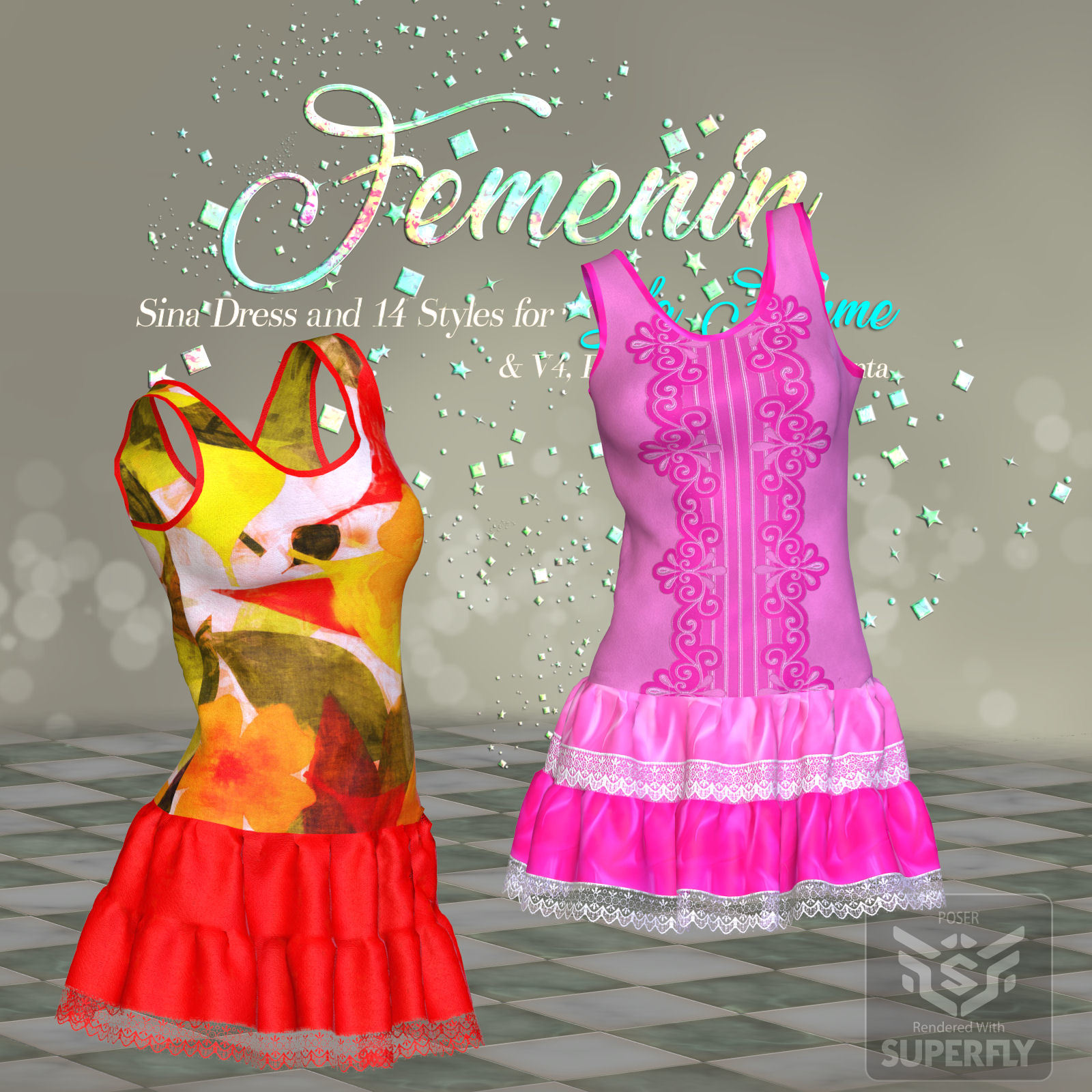 DA-Femenin for Sina Dress For La Femme V4 PE and Dawn by N/A