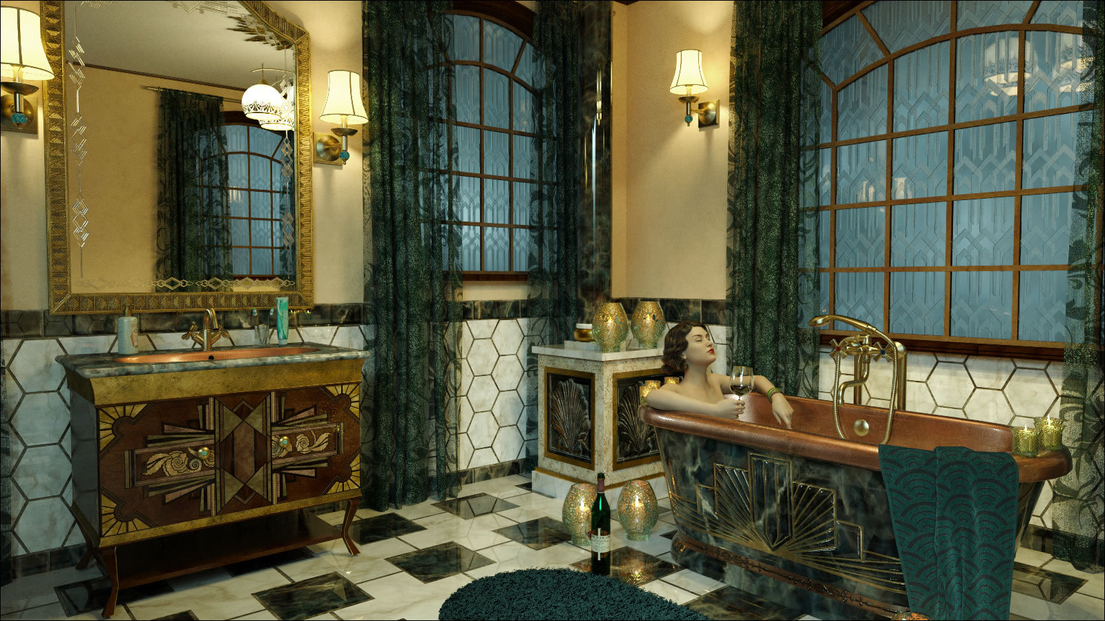 The Art Deco Bath by N/A